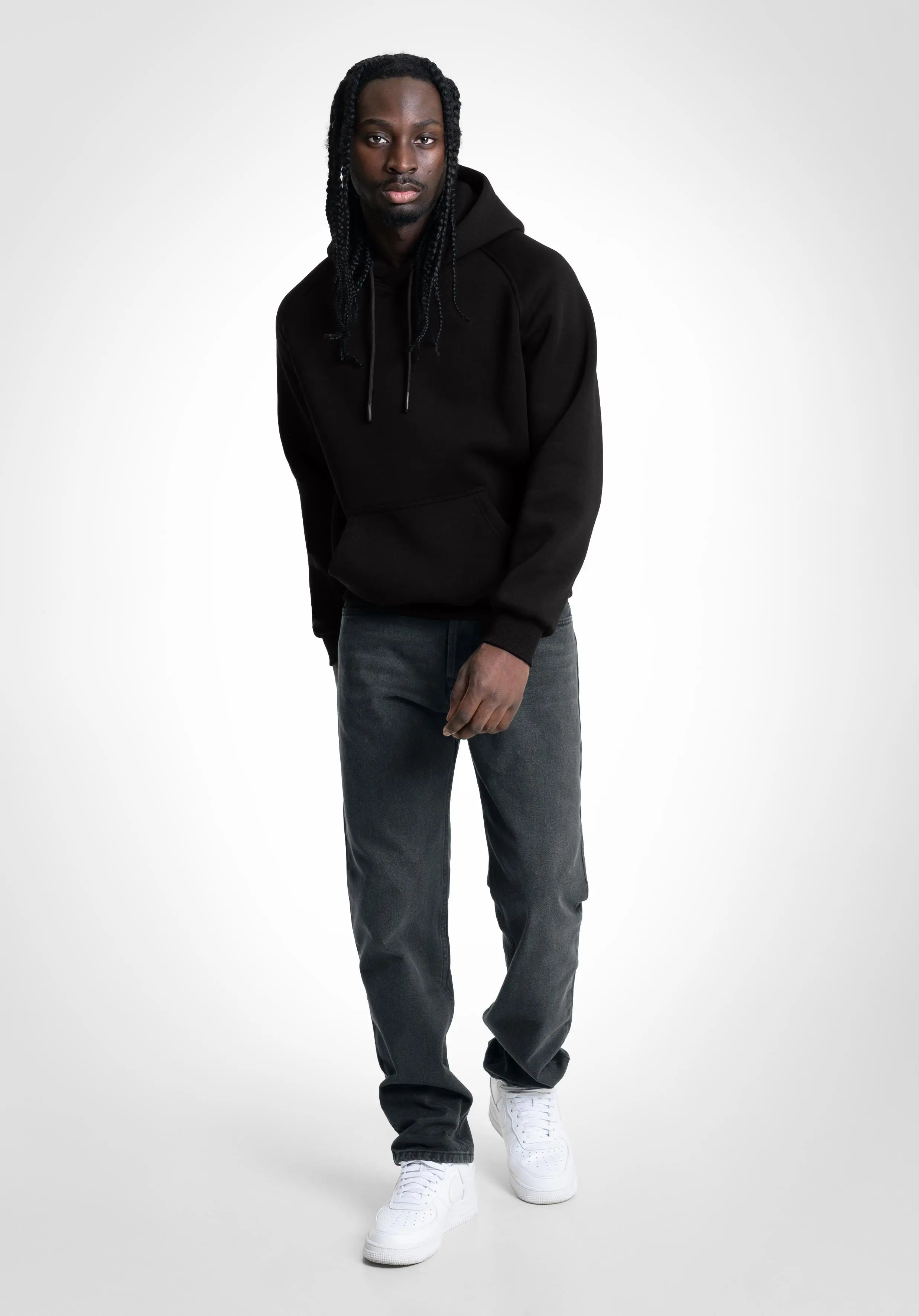 Basic Hoodie - Black Straight Outta Cotton