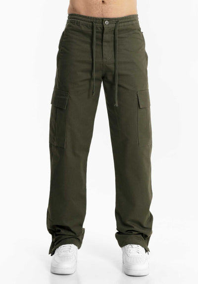 Cargo Pants Straight Leg - Khaki straight-outta-cotton.com