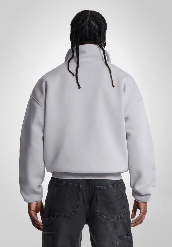 Half Zip - Light Grey – Straight Outta Cotton