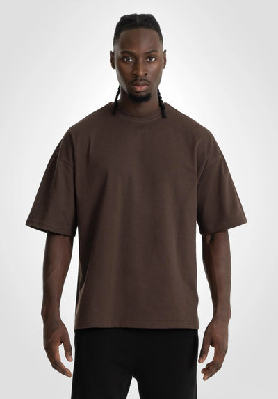 Heavy Oversize Tee - Brown straight-outta-cotton.com