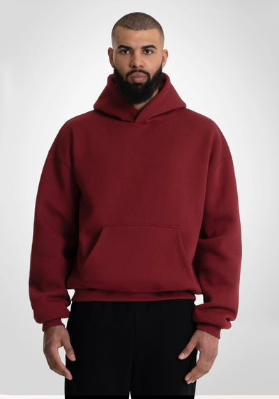 Oversize Hoodie Bordeaux Red Straight Outta Cotton
