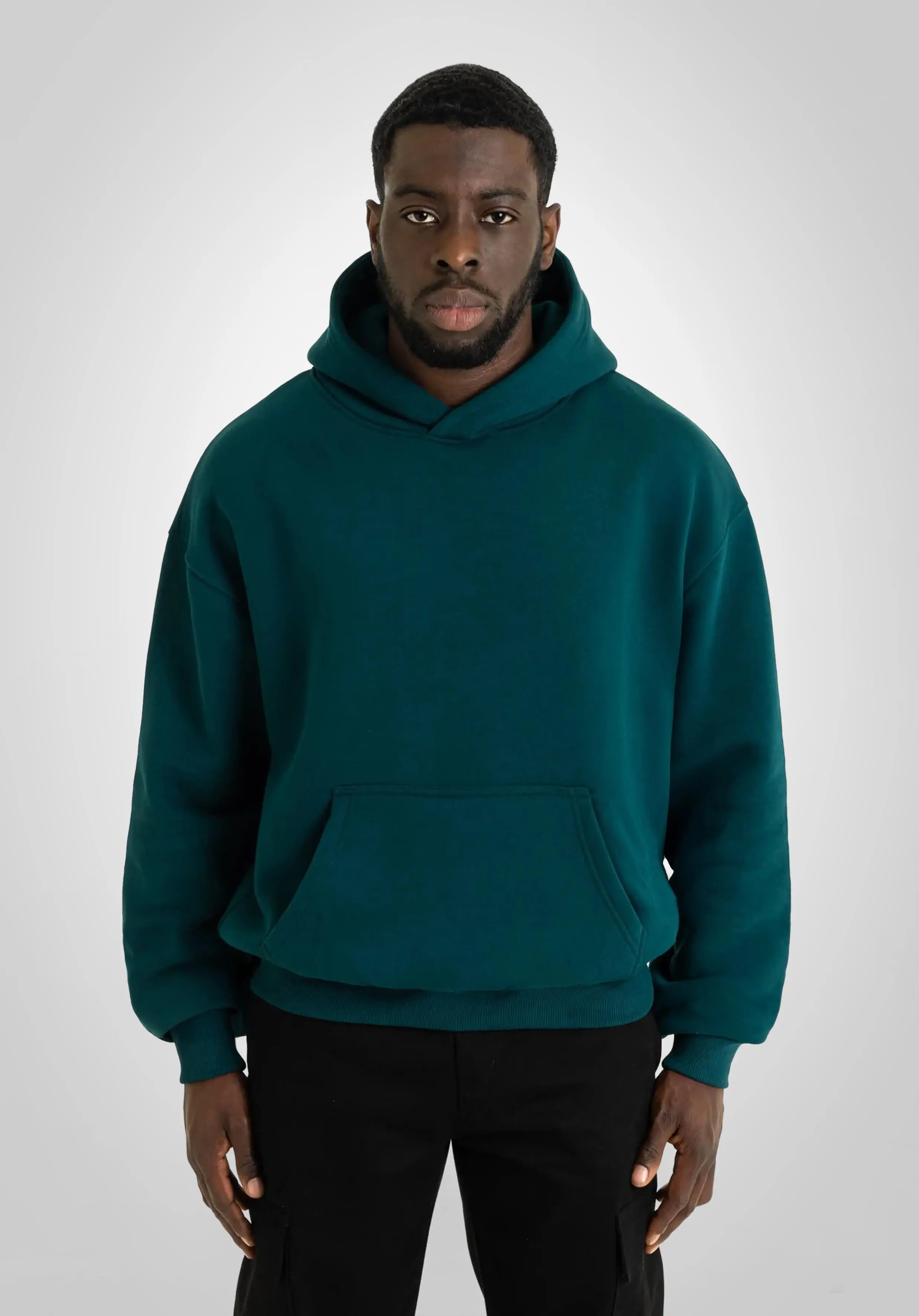 Oversize Hoodie -  Dark Pine Green Straight Outta Cotton