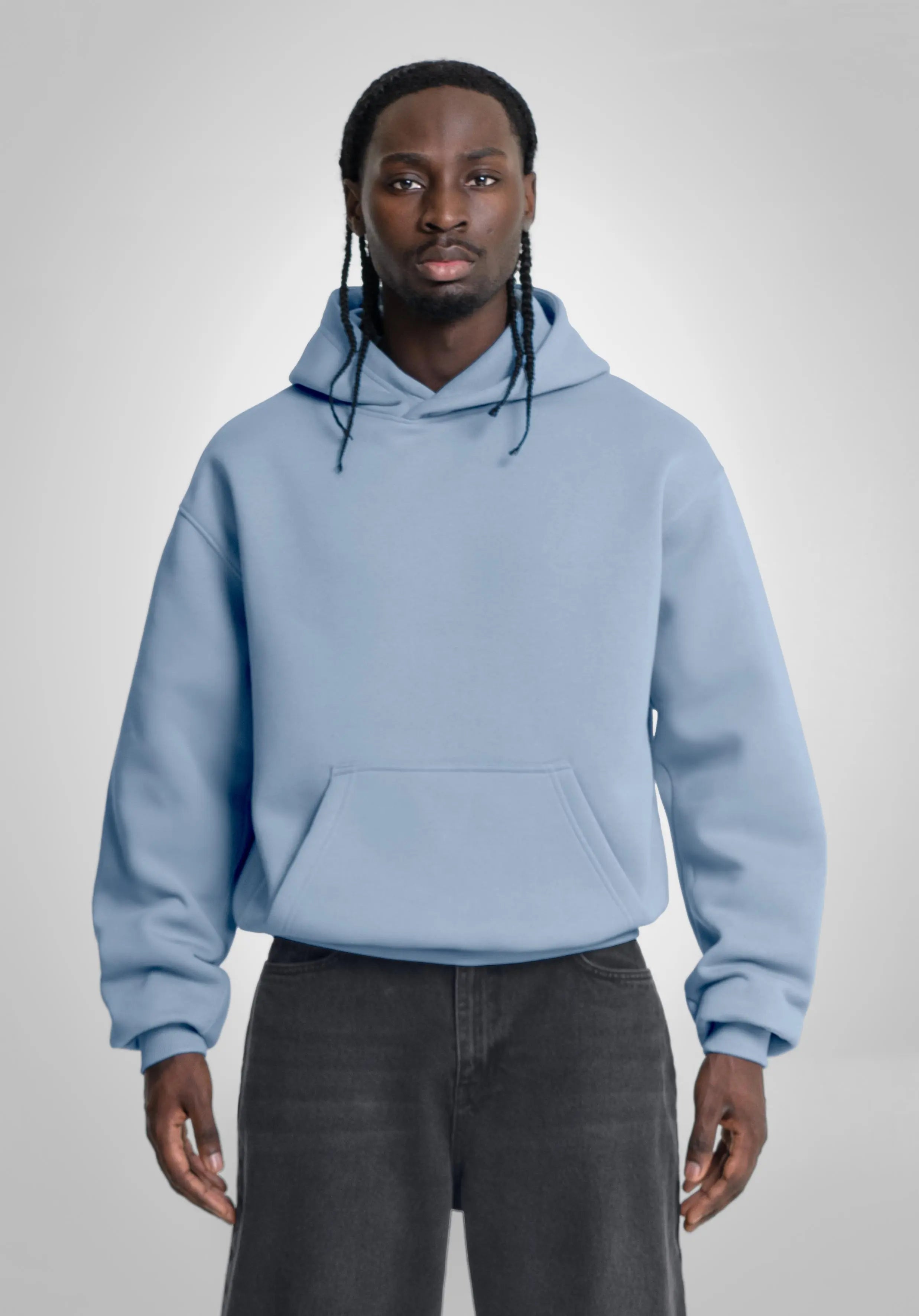 Oversize Hoodie - Light Blue – Straight Outta Cotton