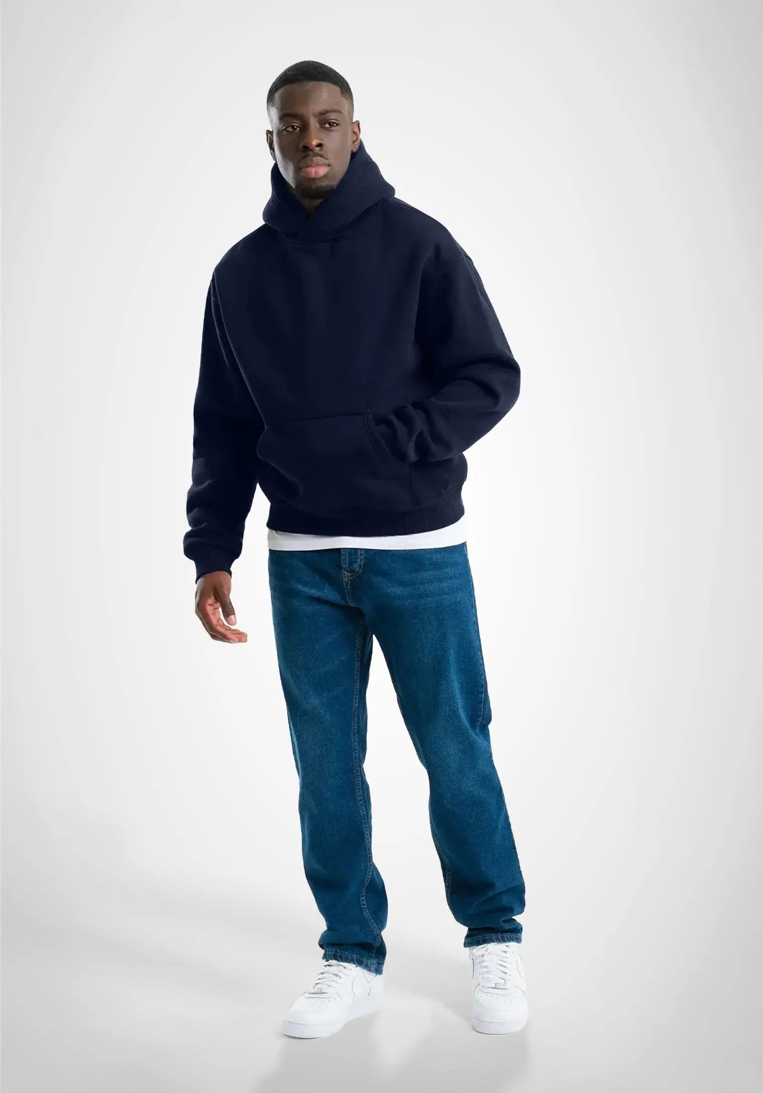 Oversize Hoodie -  Slate Navy Straight Outta Cotton