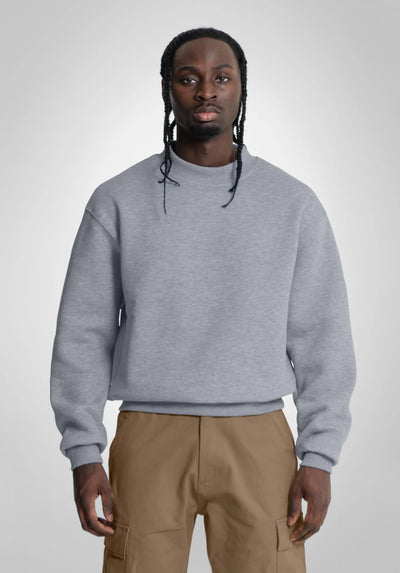 Oversize Sweater - Melange Grey Straight Outta Cotton