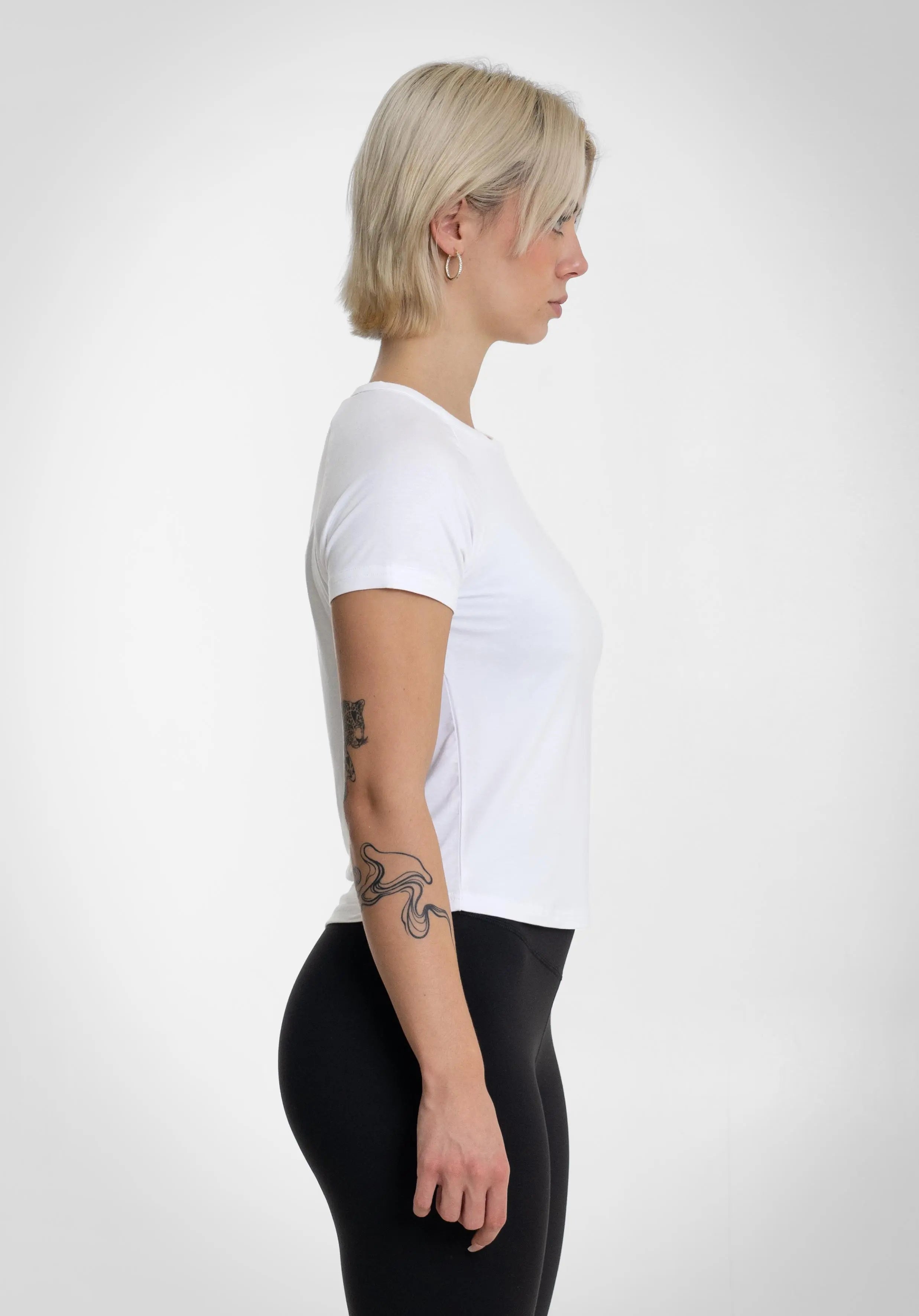 Women Basic T-Shirt - White straight-outta-cotton.com