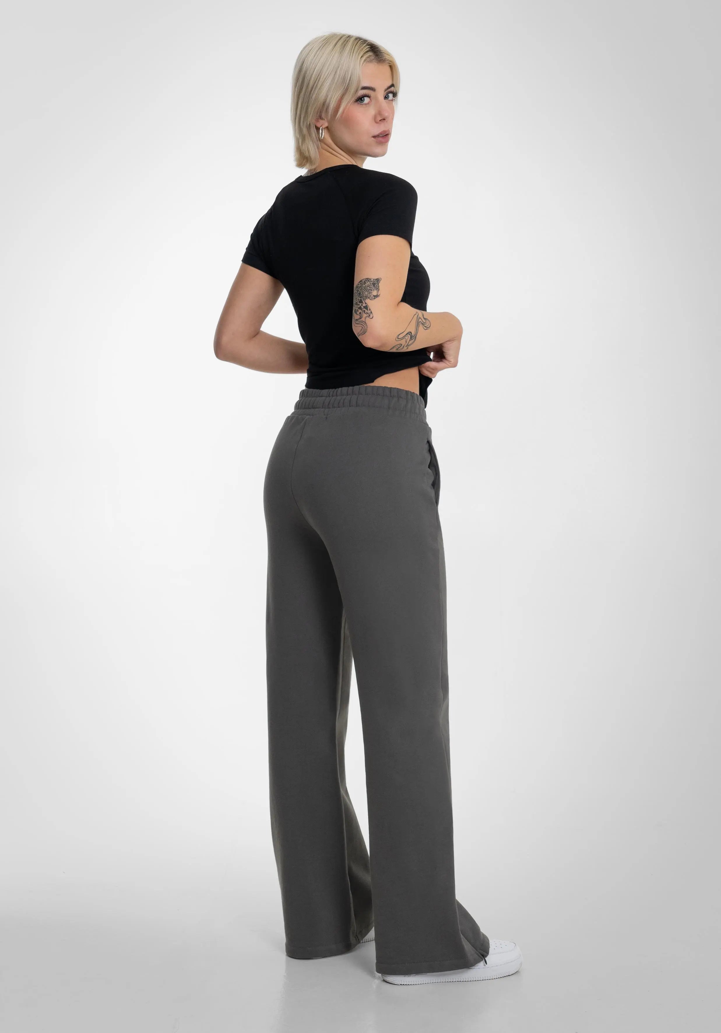 Women Straight Leg Jogger Coral Grey Straight Outta Cotton