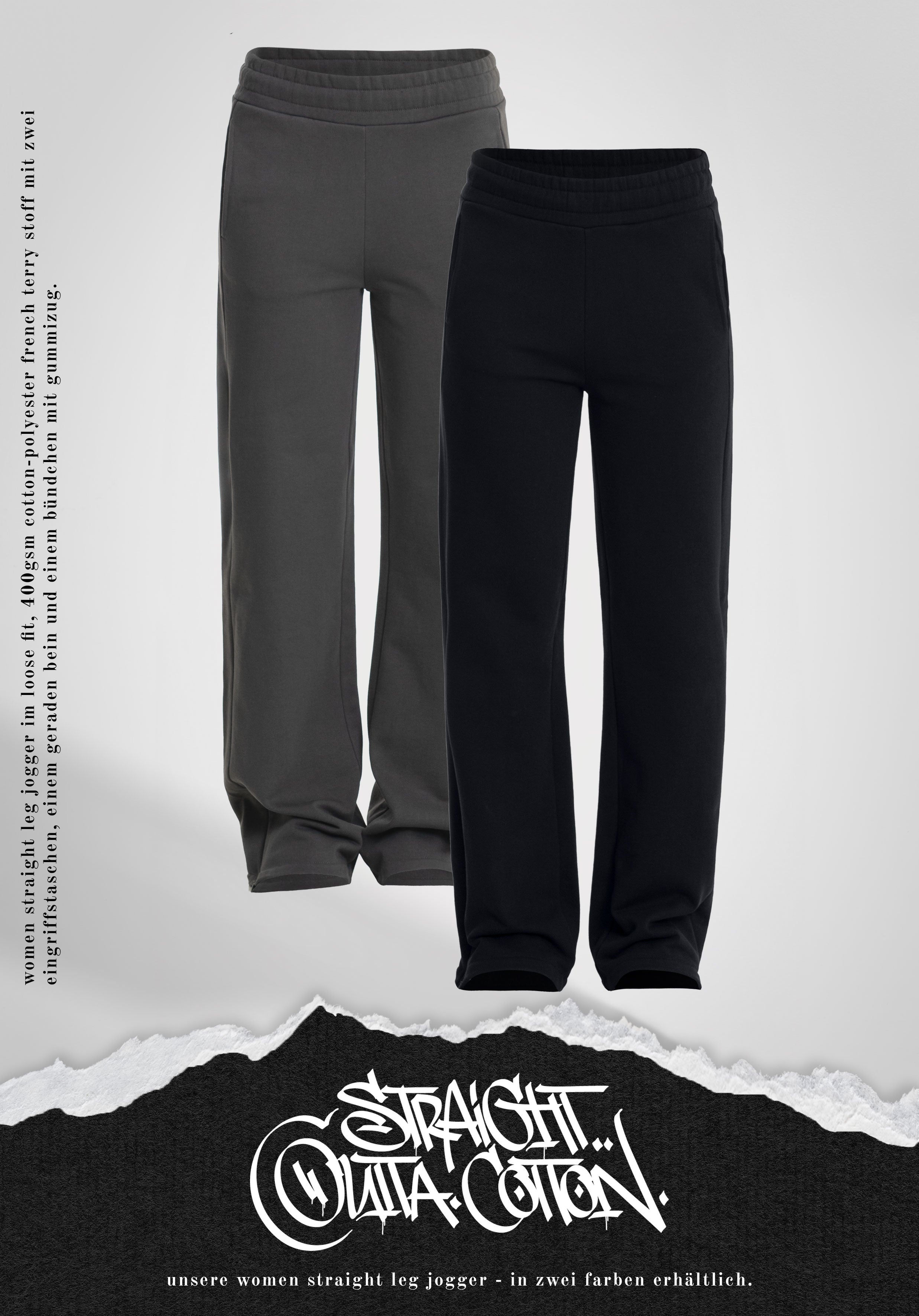 Women Straight Leg Jogger Coral Grey