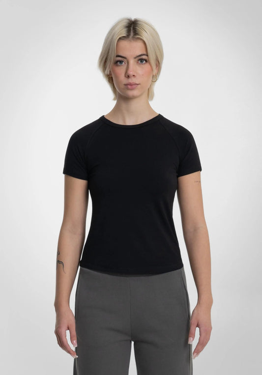 Baby Tee - Black (Schwarz) – T-shirt's von Straight Outta Cotton