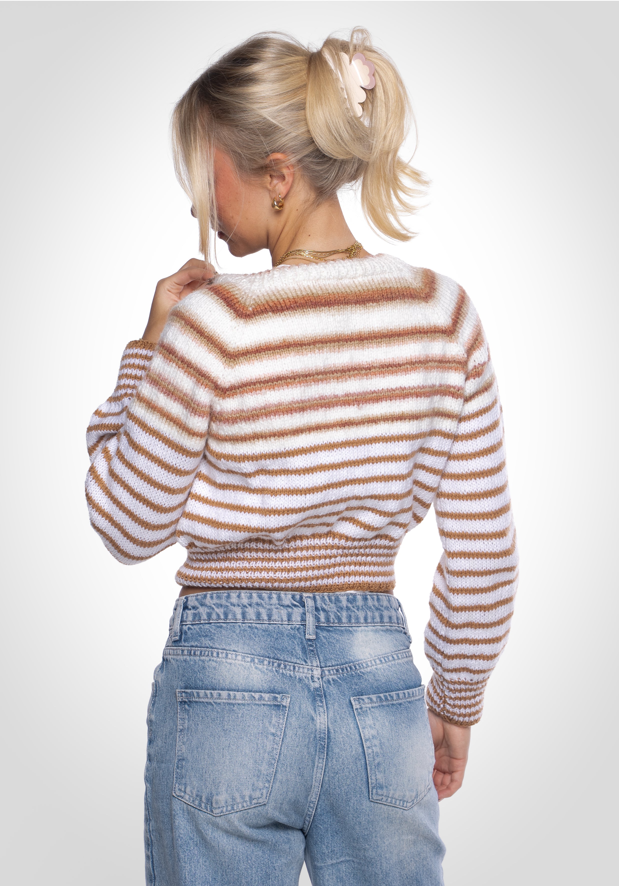 Handcrafted Knit Jacket - Striped