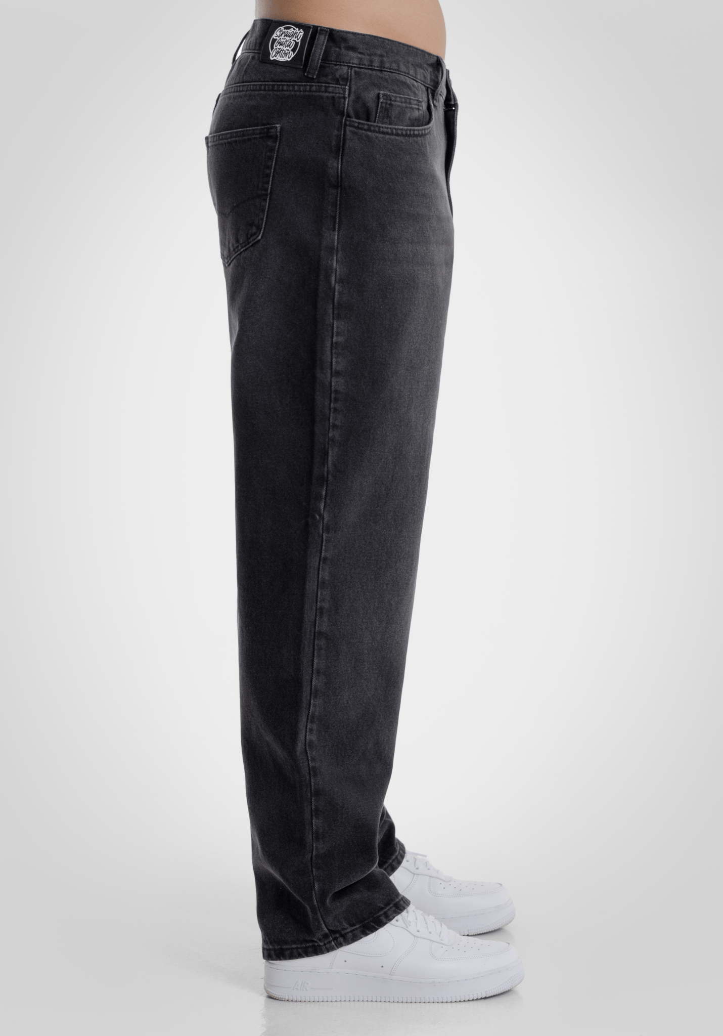 Baggy Denim - Black Washed (30 Inch) – Jeans von Straight Outta Cotton