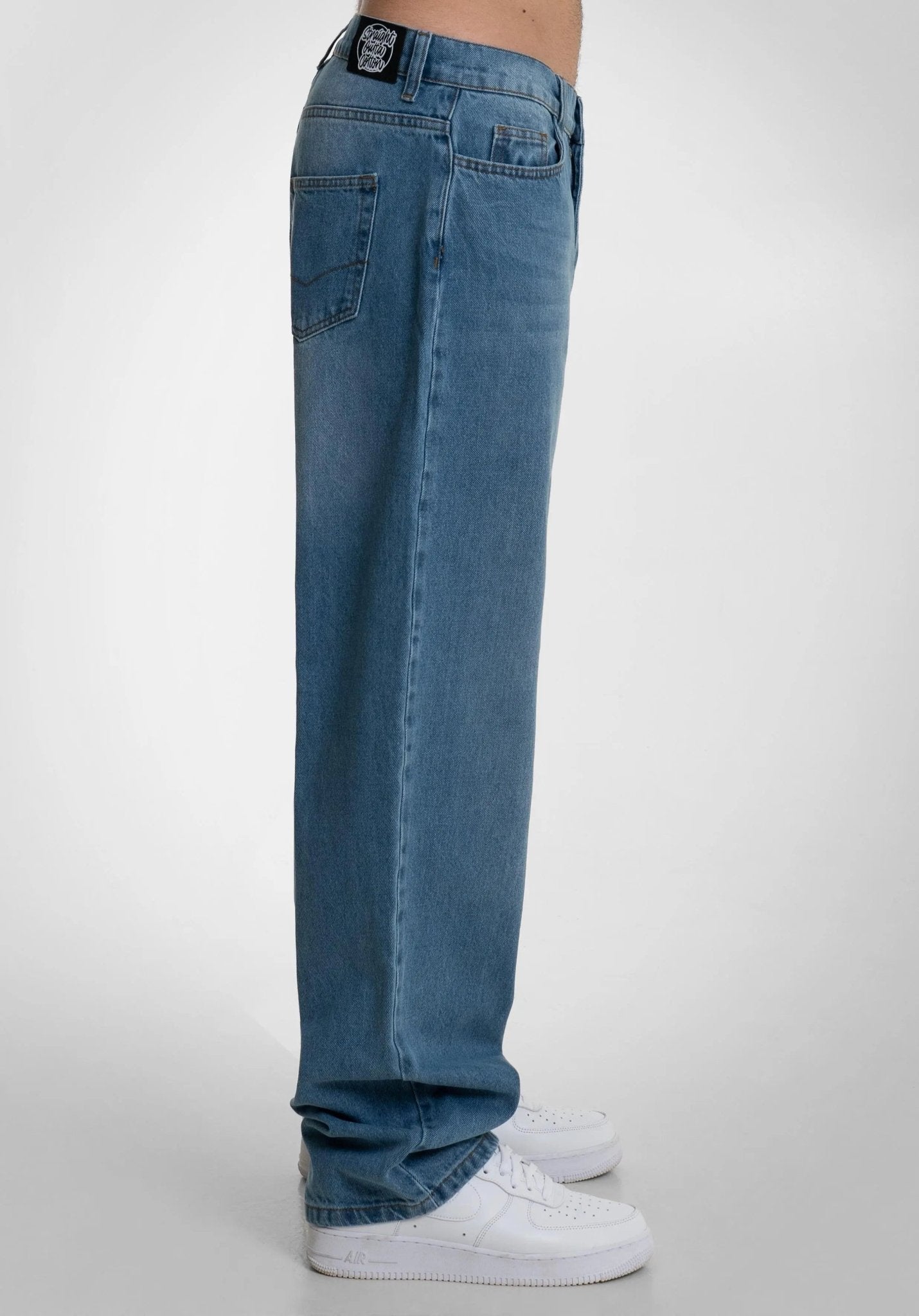 Baggy Denim - Blue Bleached (30 Inch) – Jeans von Straight Outta Cotton