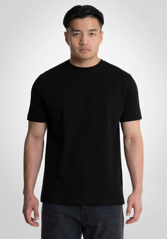 Basic Regular Fit Tee - Black () – T-shirt's von Straight Outta Cotton