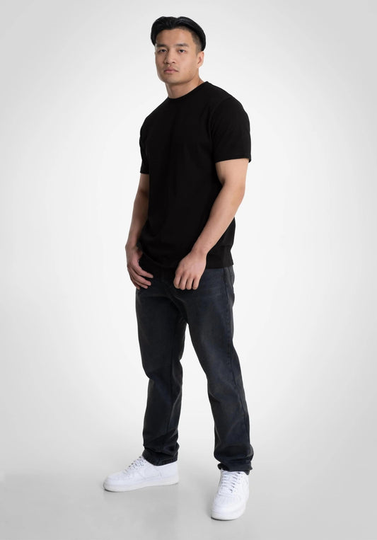 Basic Regular Fit Tee - Black () – T-shirt's von Straight Outta Cotton