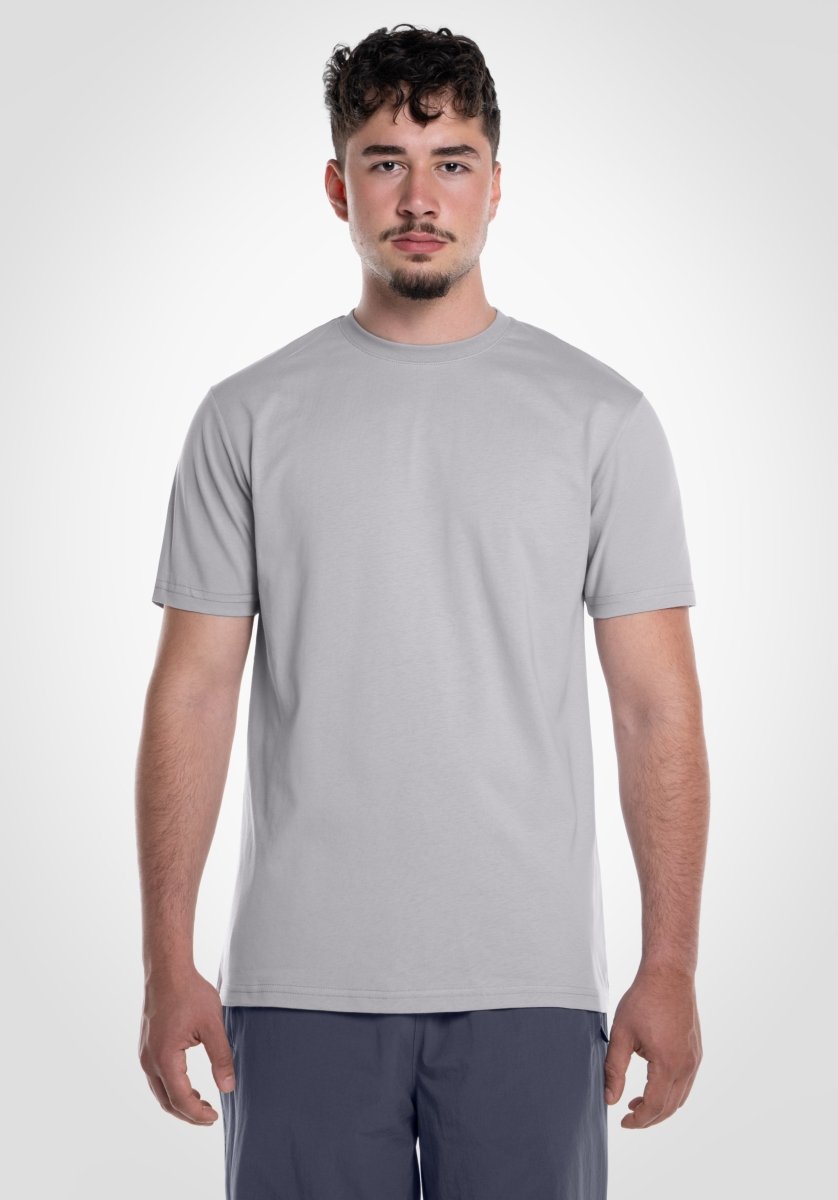 Basic Regular Fit Tee - Light Grey () – T-shirt's von Straight Outta Cotton