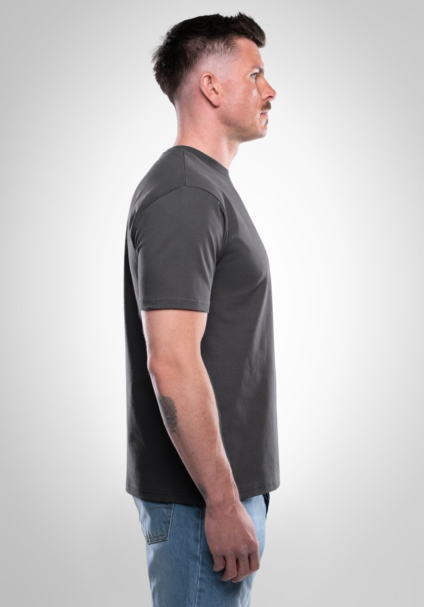 Basic Regular Fit Tee - Slate Grey (Grau) – von Straight Outta Cotton
