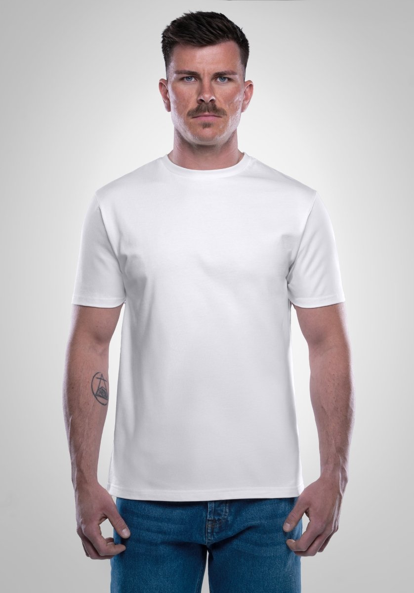 Basic Regular Fit Tee - White (Weiß) – T-shirt's von Straight Outta Cotton