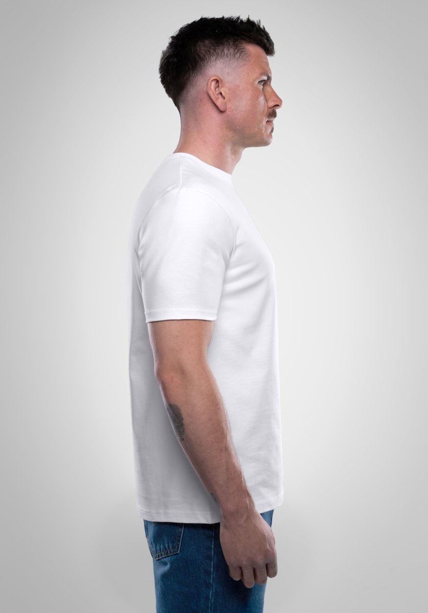 Basic Regular Fit Tee - White (Weiß) – T-shirt's von Straight Outta Cotton