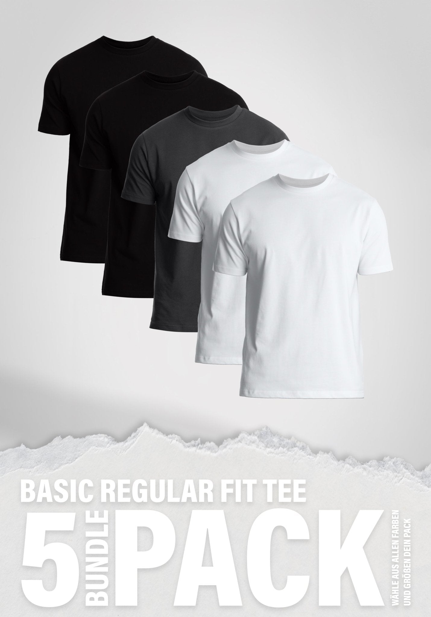 Basic Regular fit Tshirts 5er Pack () – Custom Bundle von Straight Outta Cotton