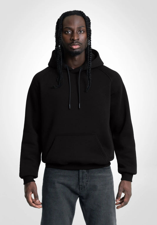 Boxy Raglan Hoodie - Black (Schwarz) – Hoodies von Straight Outta Cotton