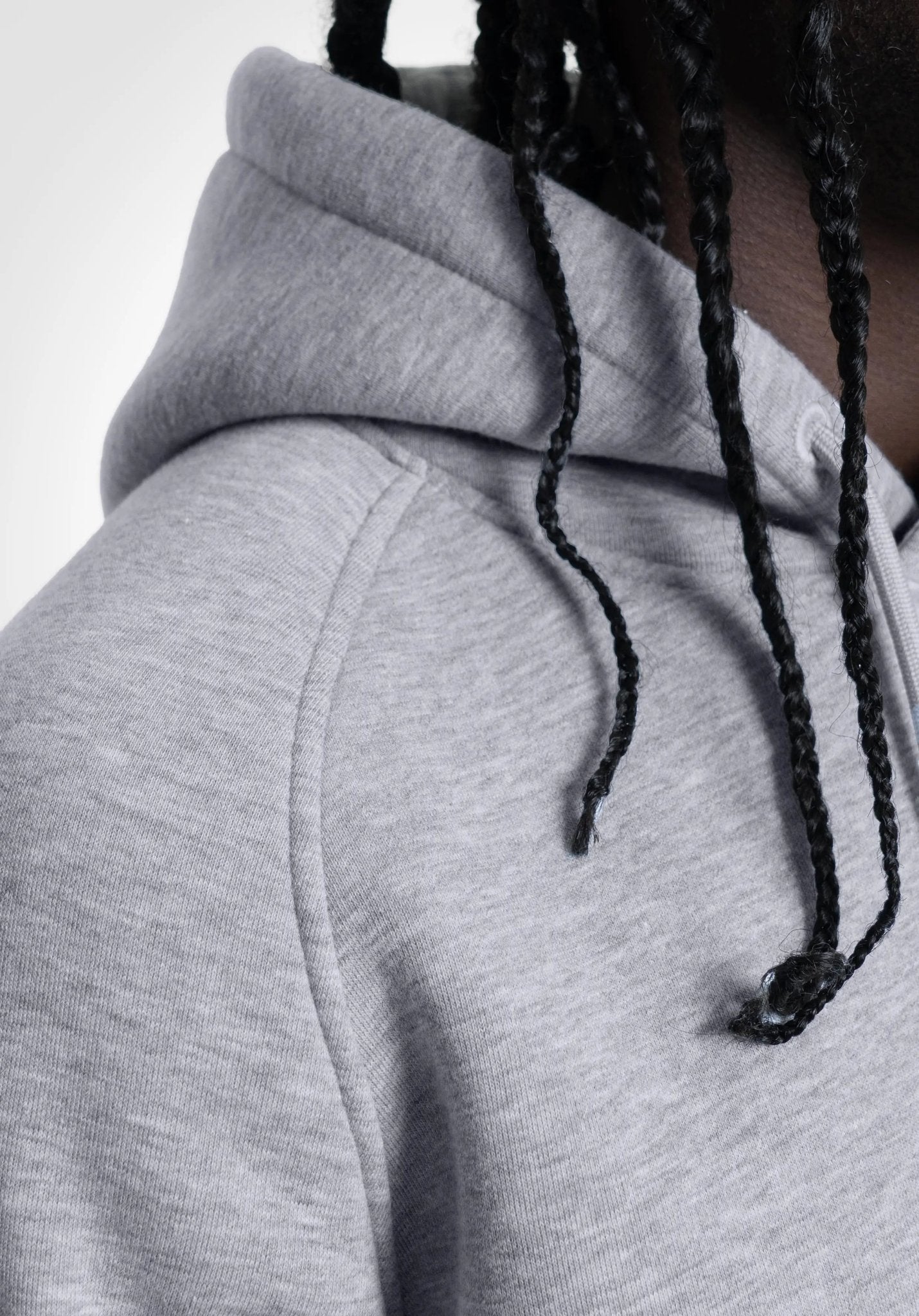Boxy Raglan Hoodie - Melange Grey (Grau) – Hoodies von Straight Outta Cotton