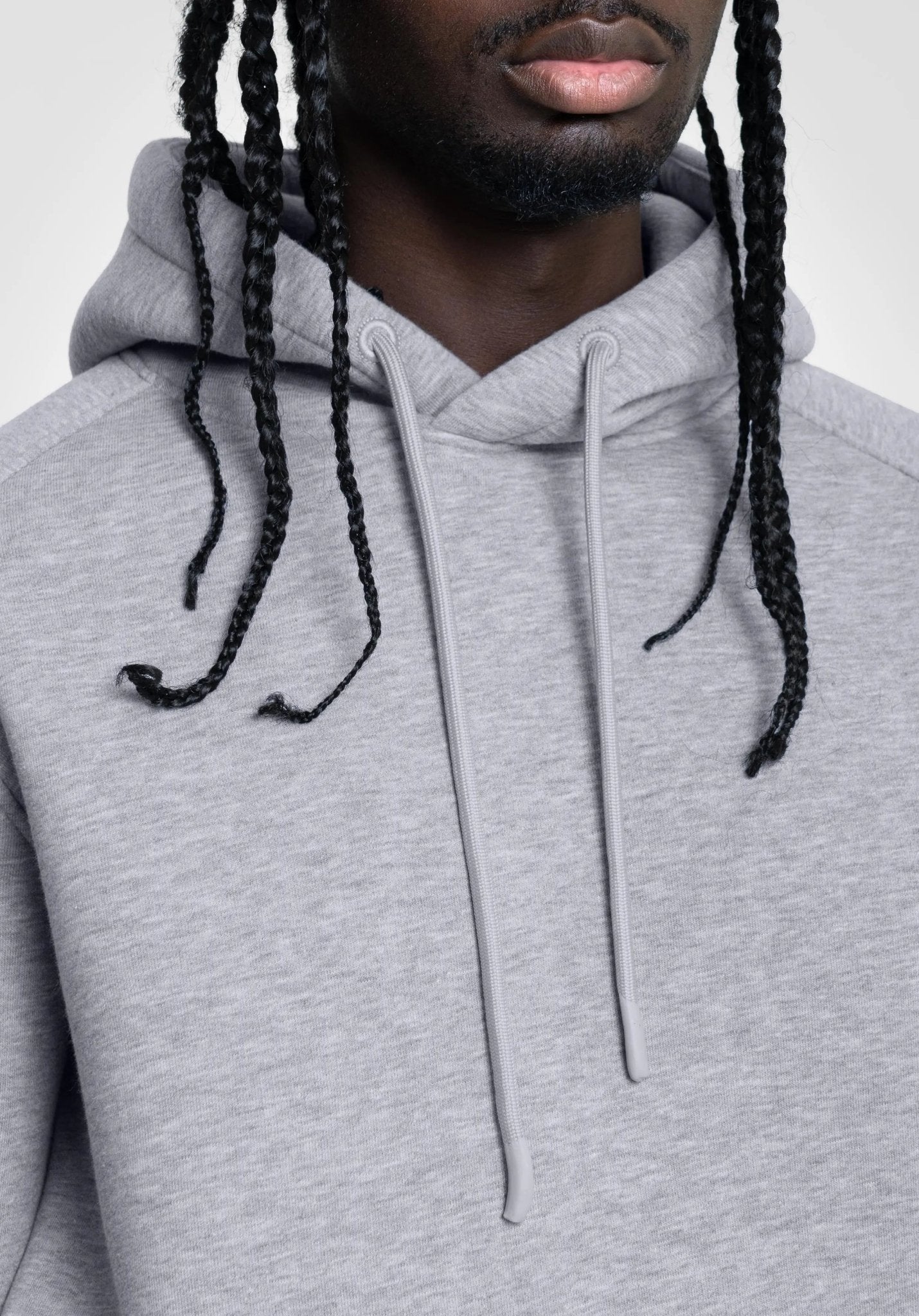 Boxy Raglan Hoodie - Melange Grey (Grau) – Hoodies von Straight Outta Cotton