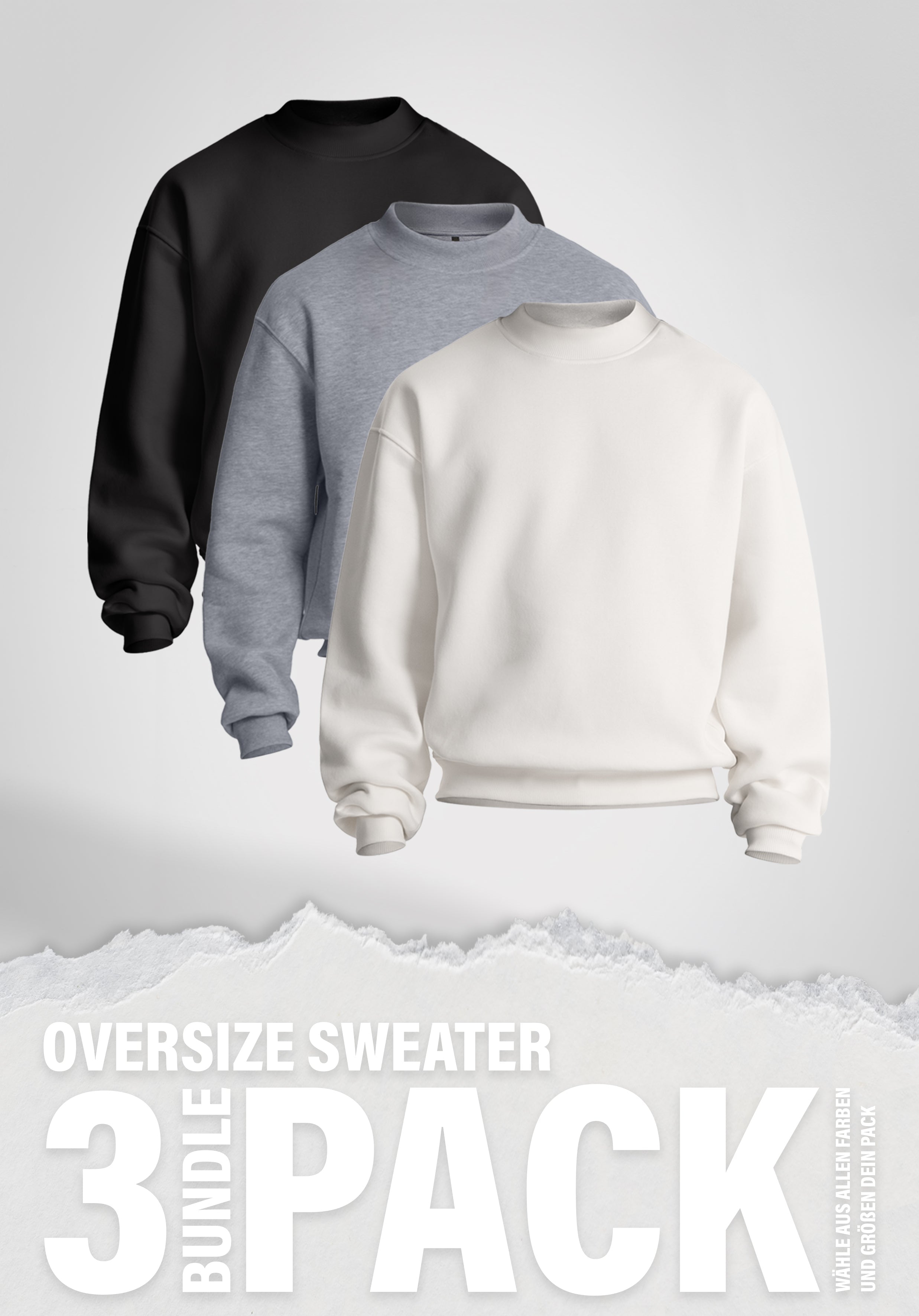 Oversize Sweater 3er Pack