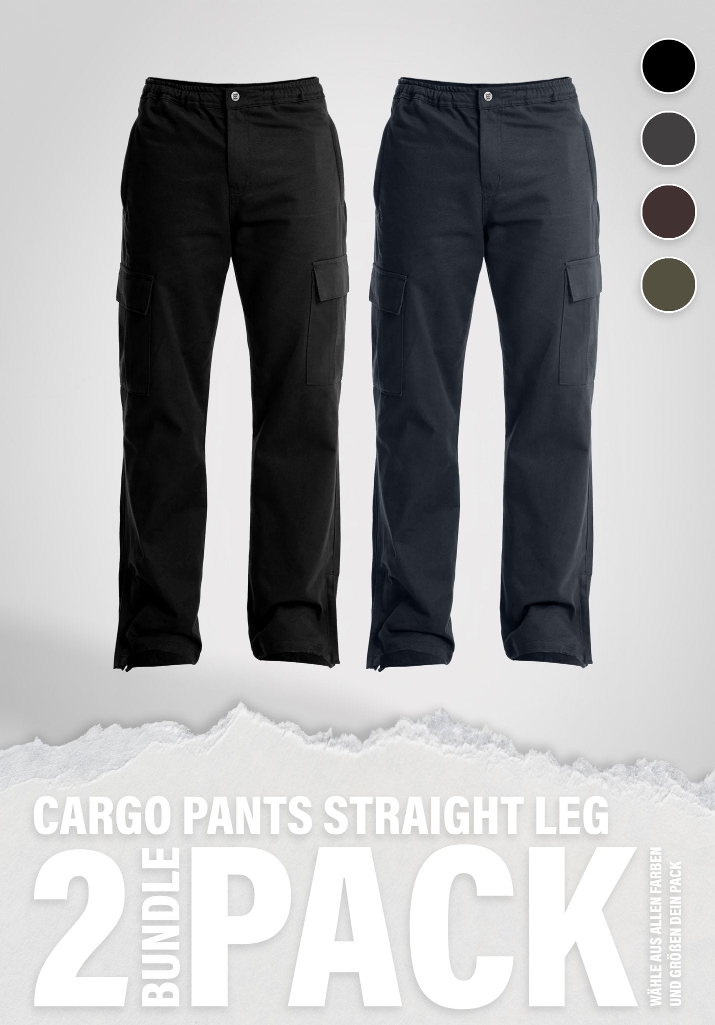 Cargo Pants Straight Leg Doublepack () – von Straight Outta Cotton