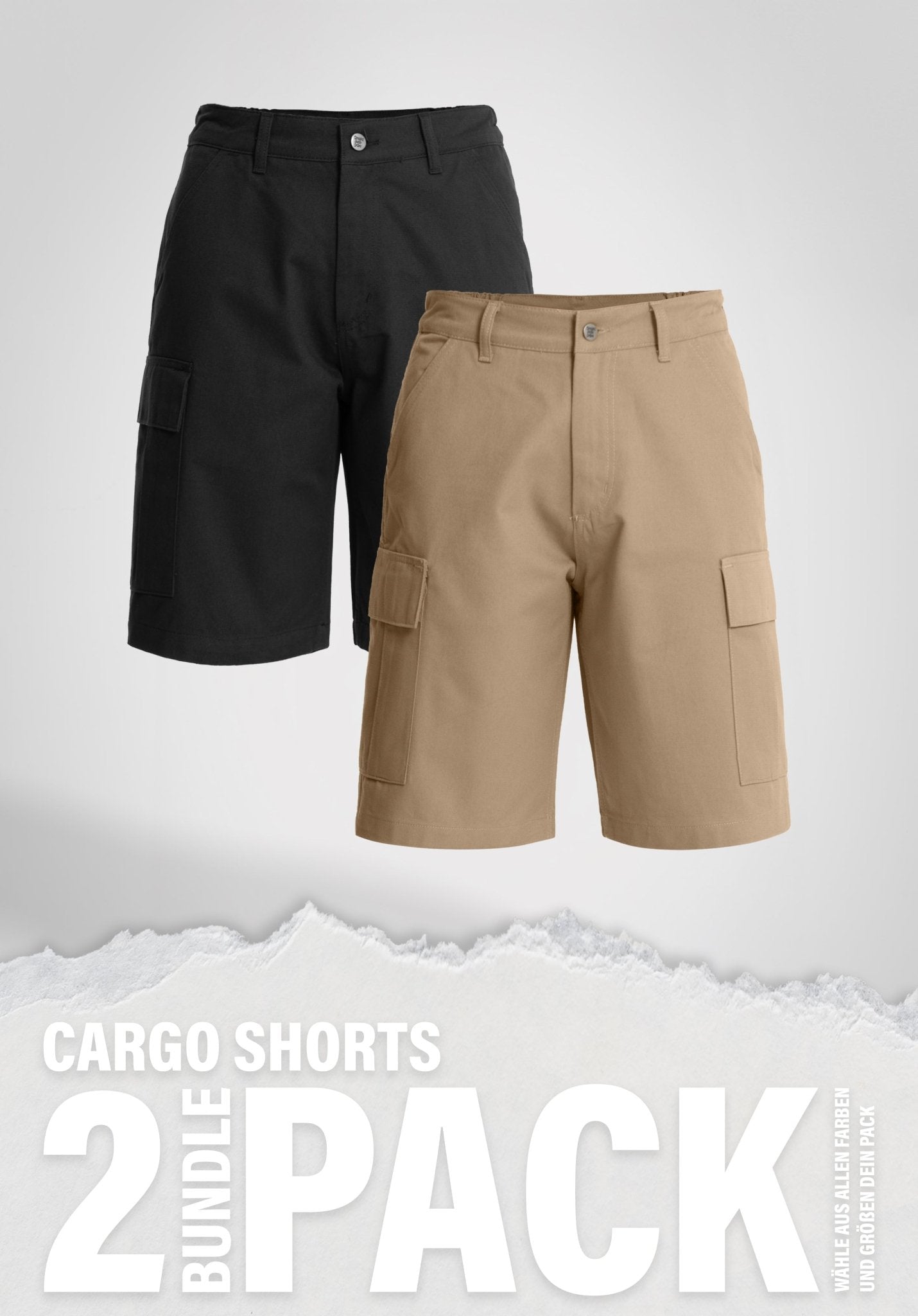 Cargo Shorts - Doublepack () – Custom Bundle von Straight Outta Cotton