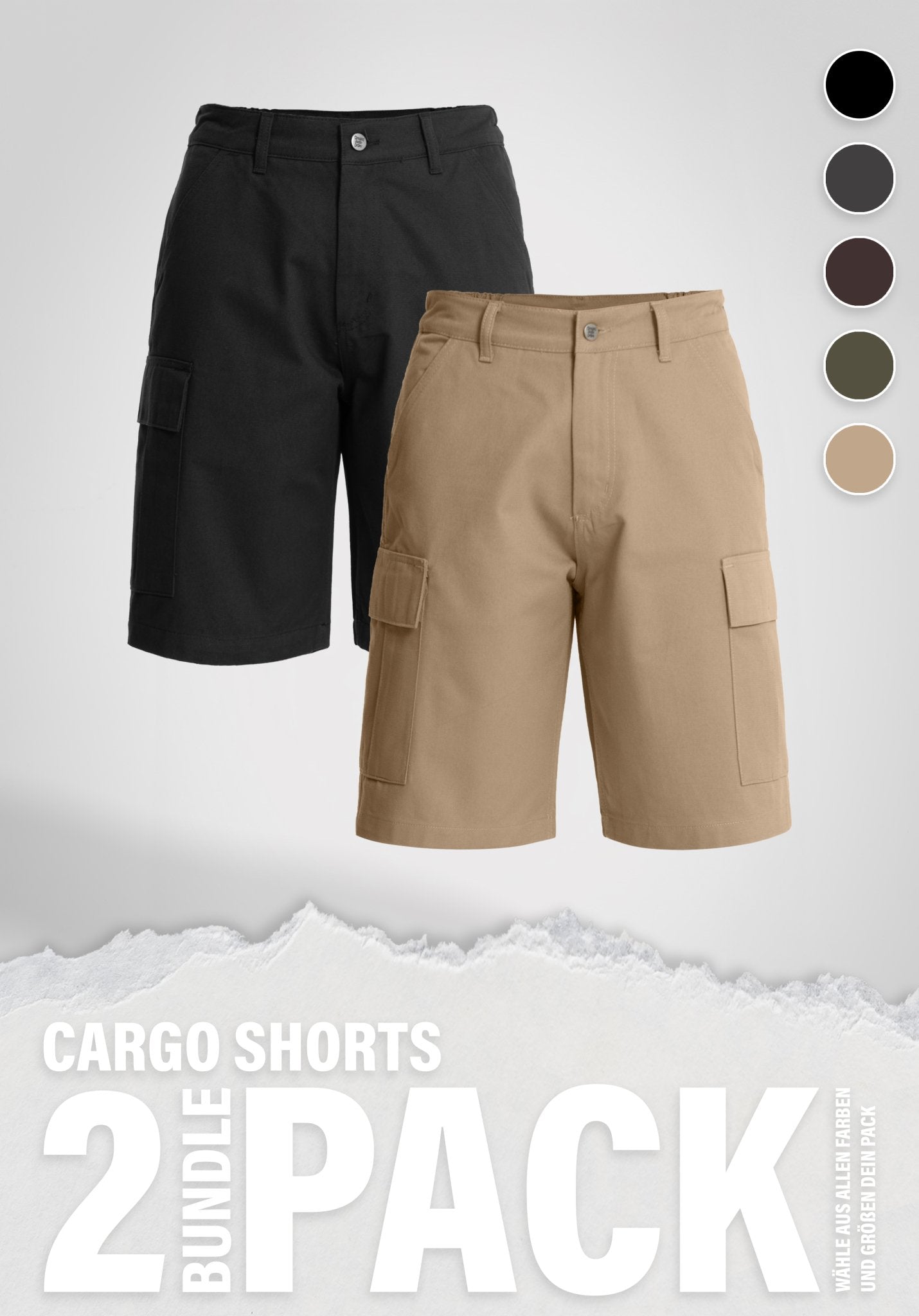 Cargo Shorts - Doublepack () – von Straight Outta Cotton