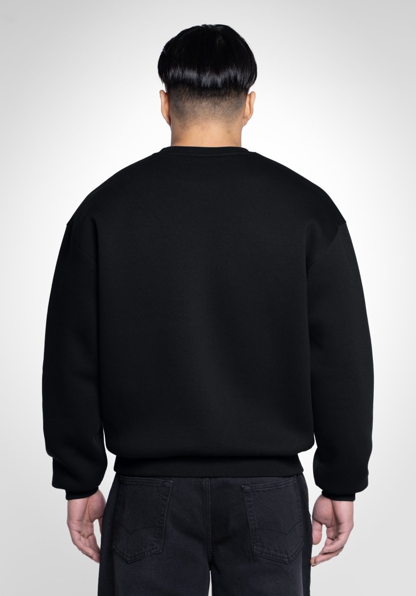 Classic Boxy Sweater - Black (Schwarz) – Sweater von Straight Outta Cotton