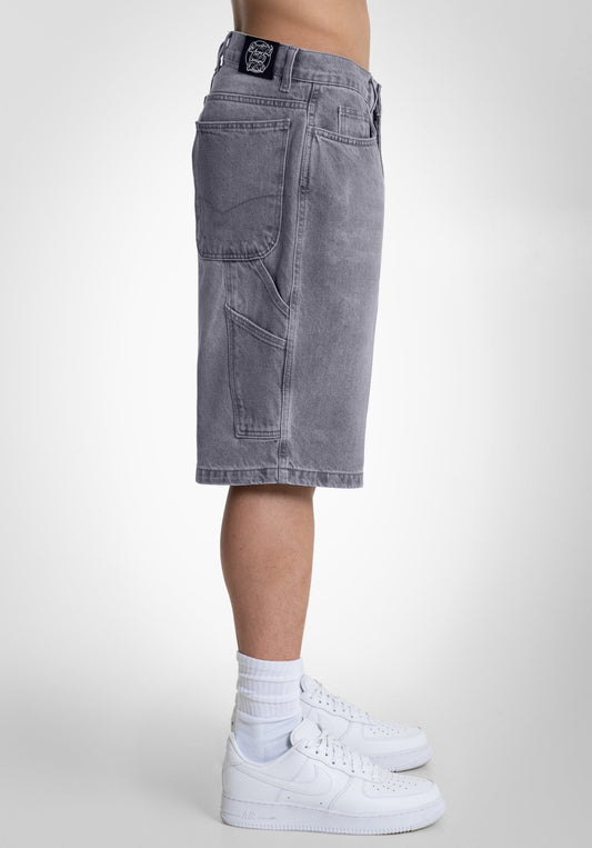 Denim Shorts - Grey Bleached () – Shorts von Straight Outta Cotton