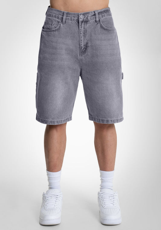 Denim Shorts - Grey Bleached () – Shorts von Straight Outta Cotton