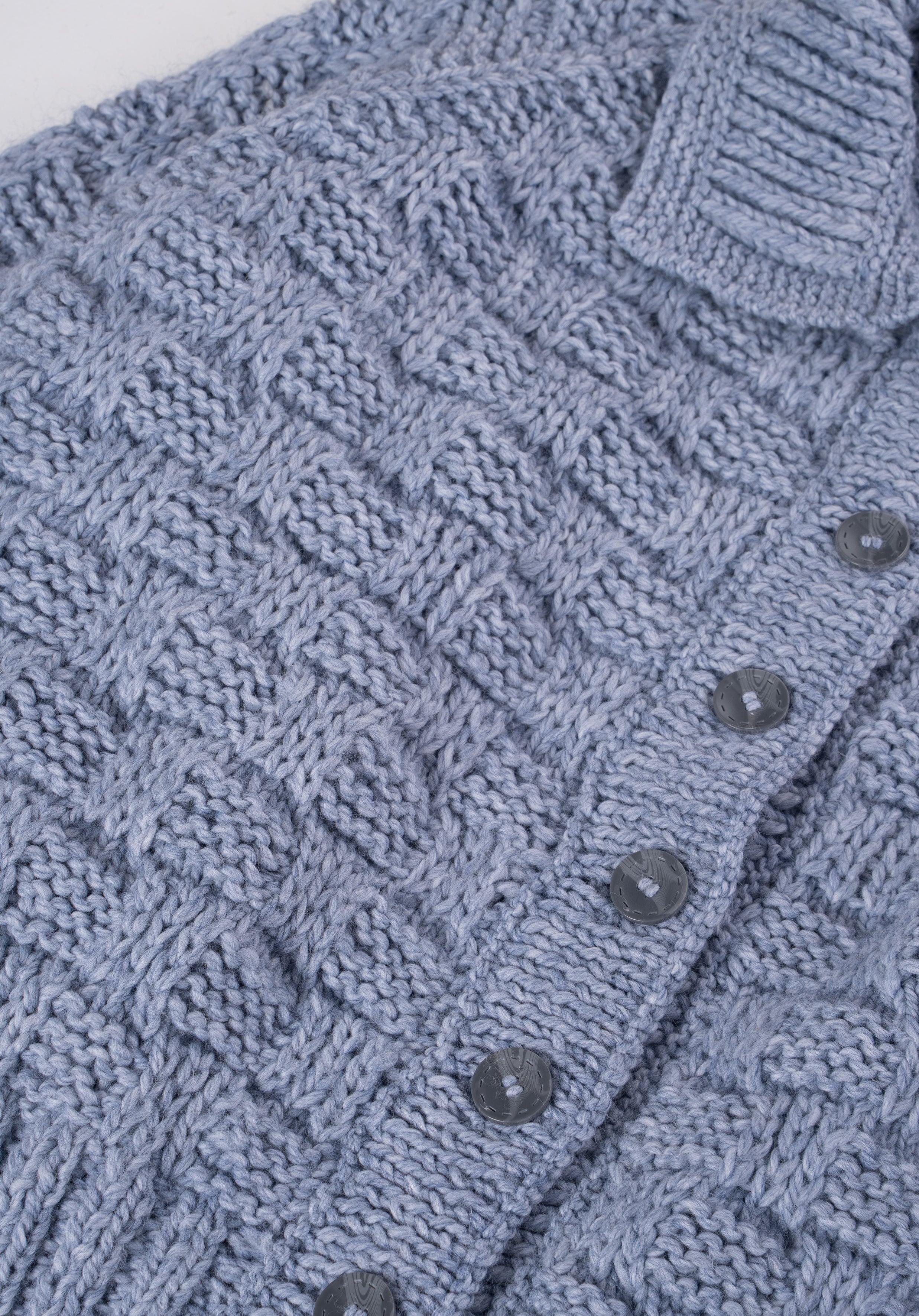 Handcrafted Knit Jacket - Blue
