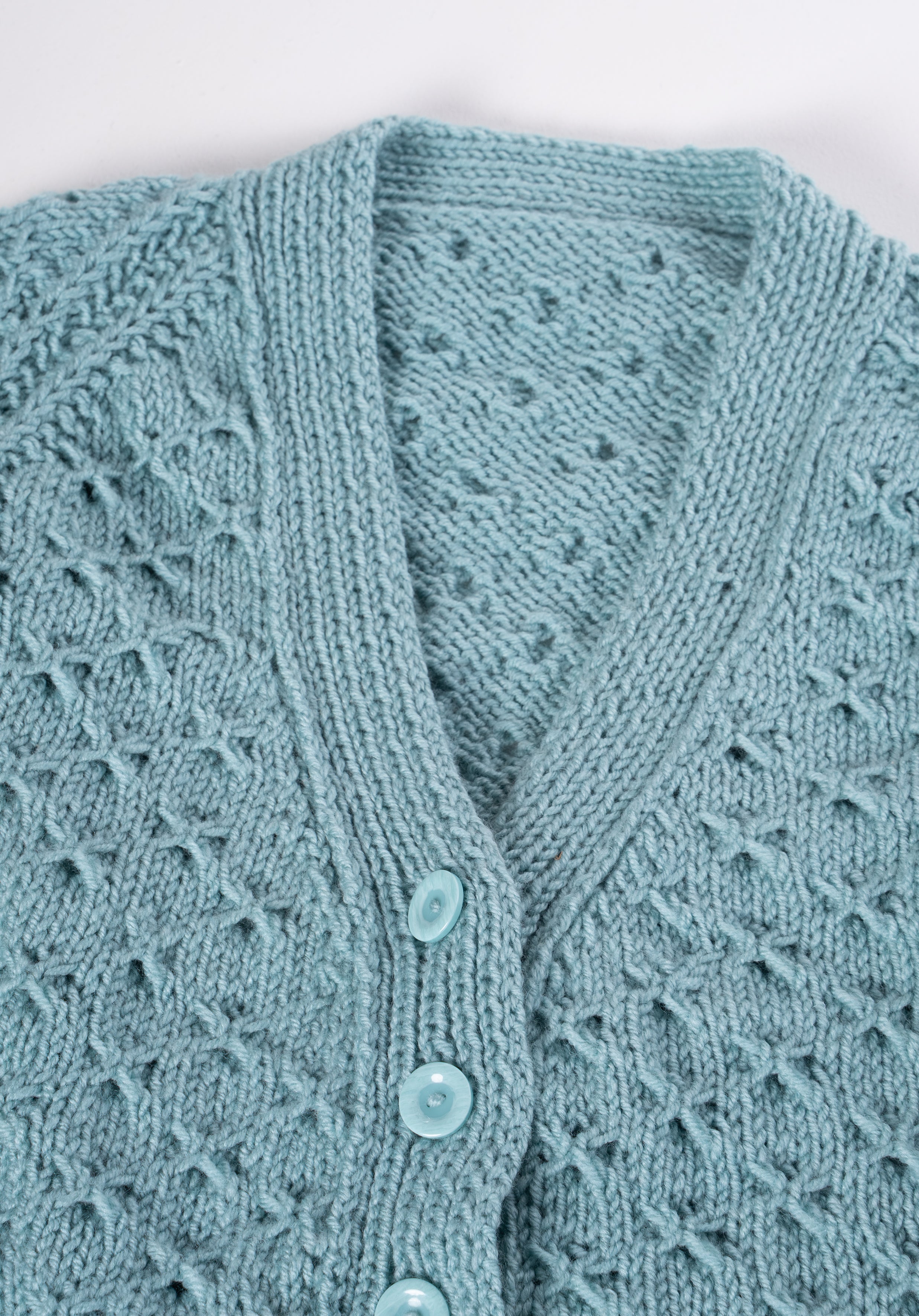 Handcrafted Knit Jacket - Turquoise