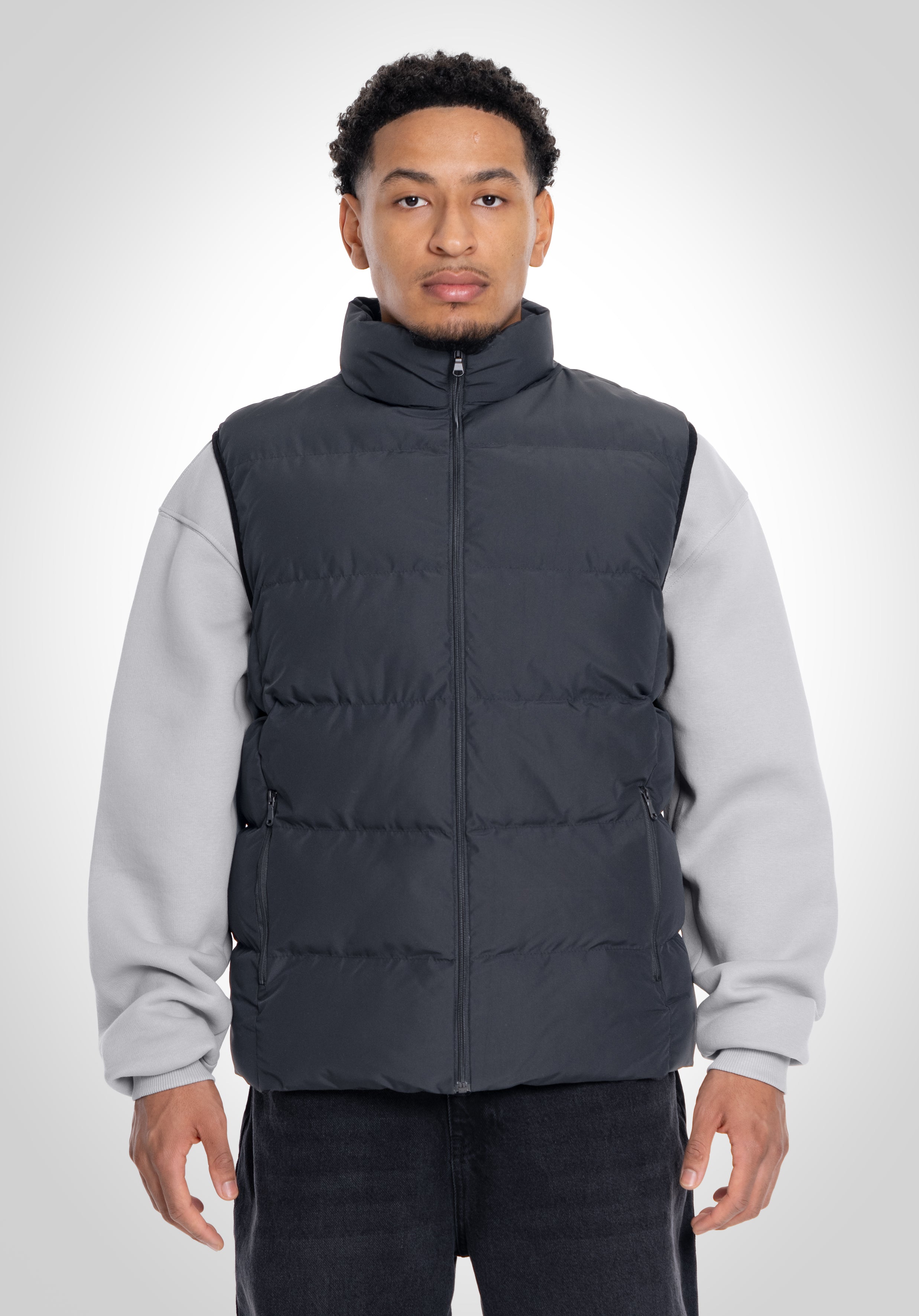 Basic Puff Vest - Slate Grey
