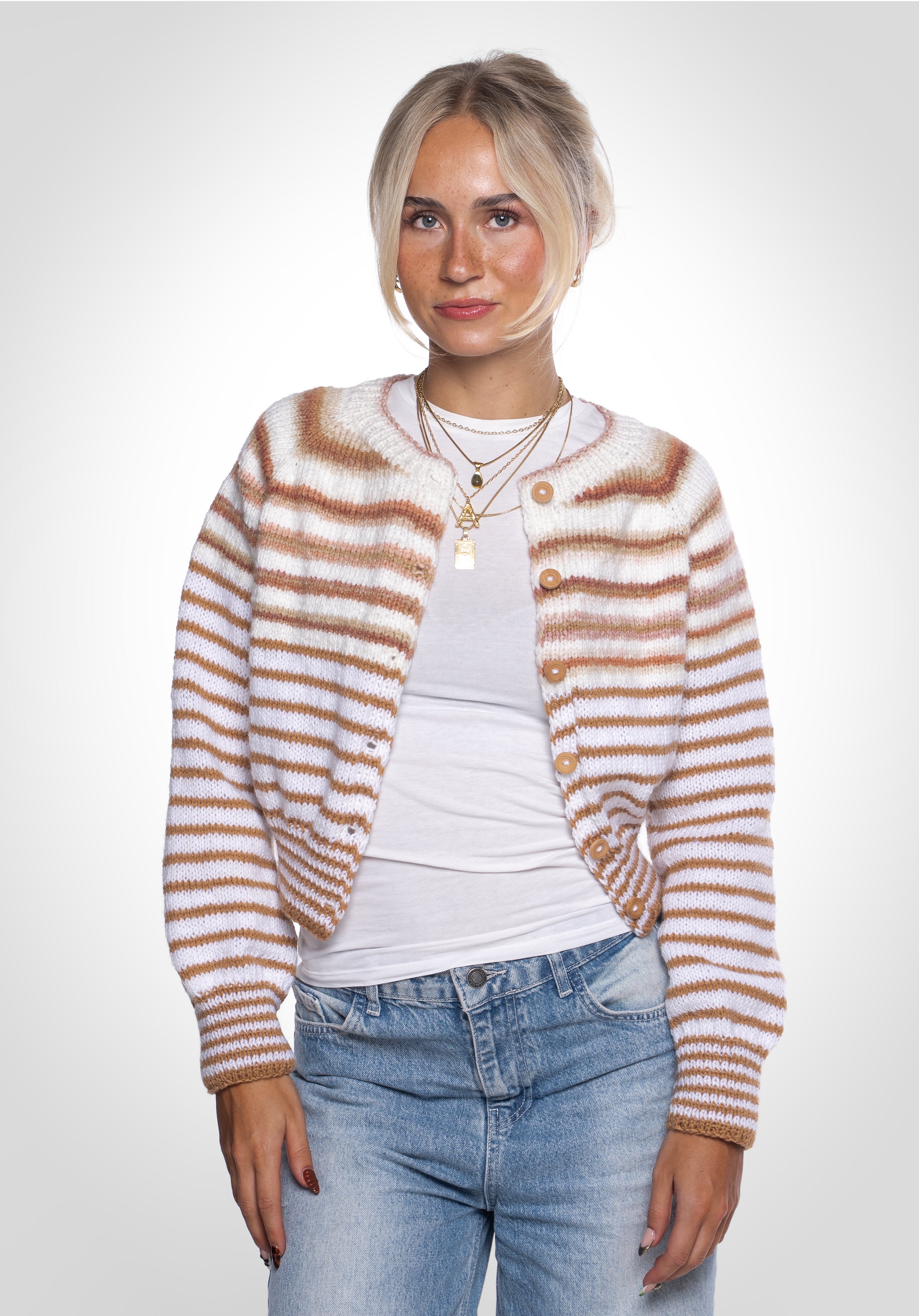 Handcrafted Knit Jacket - Striped