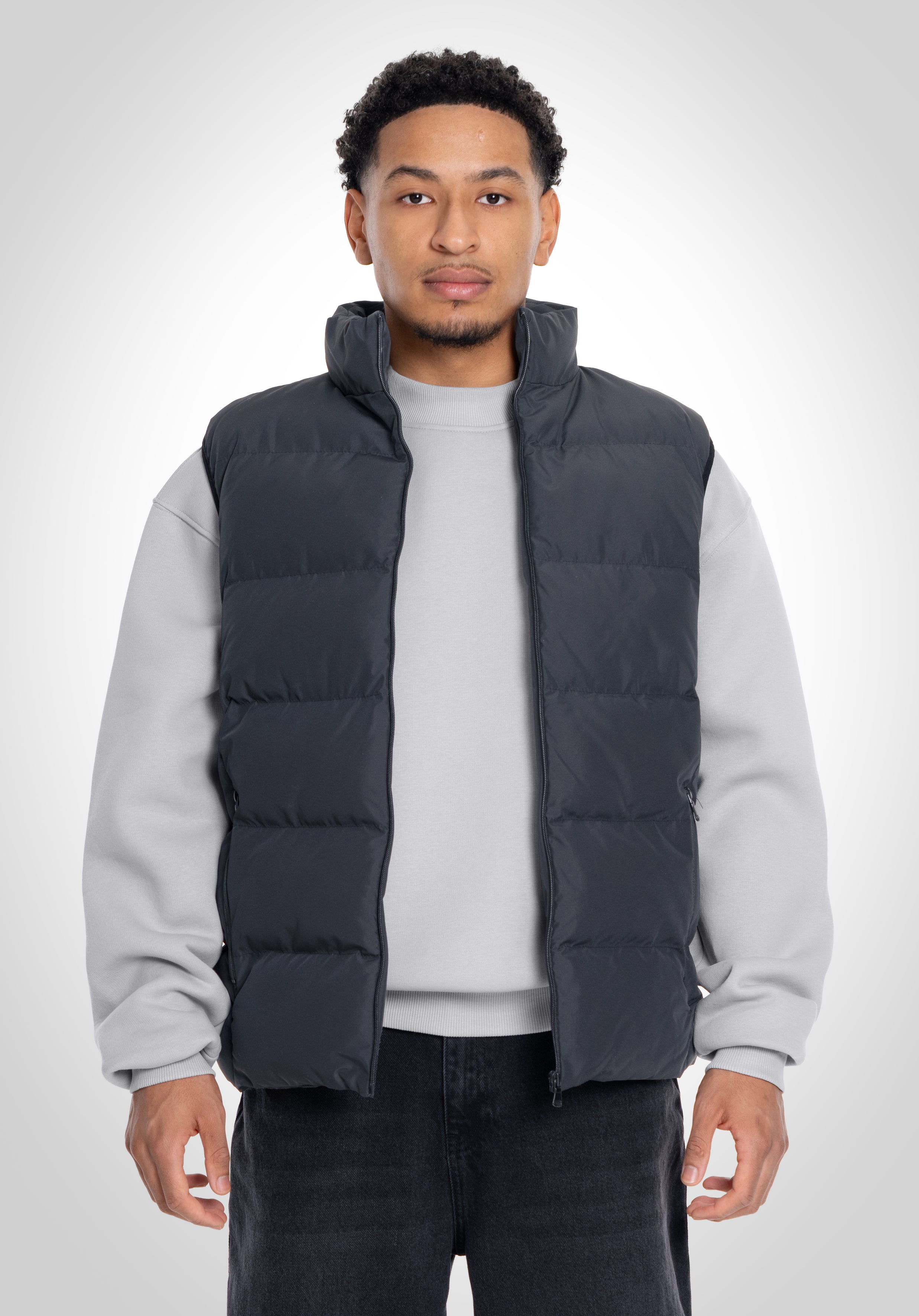 Basic Puff Vest - Slate Grey