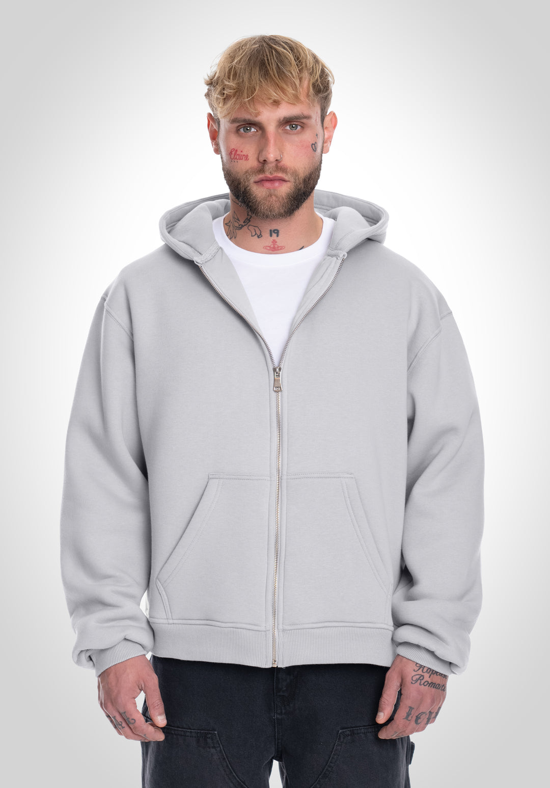 White cotton zip up jacket hotsell