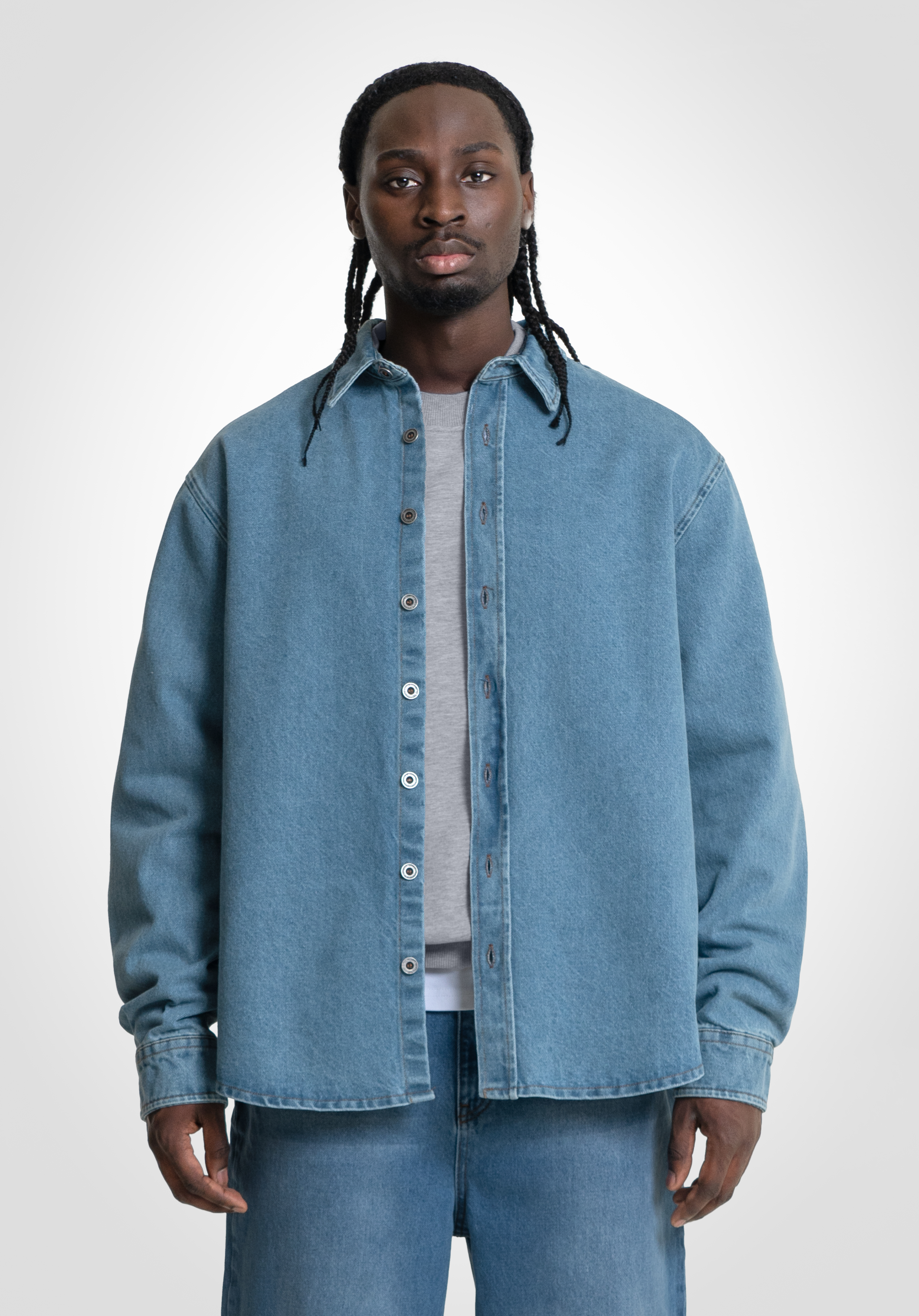 Denim Shirt - Bleached Washed