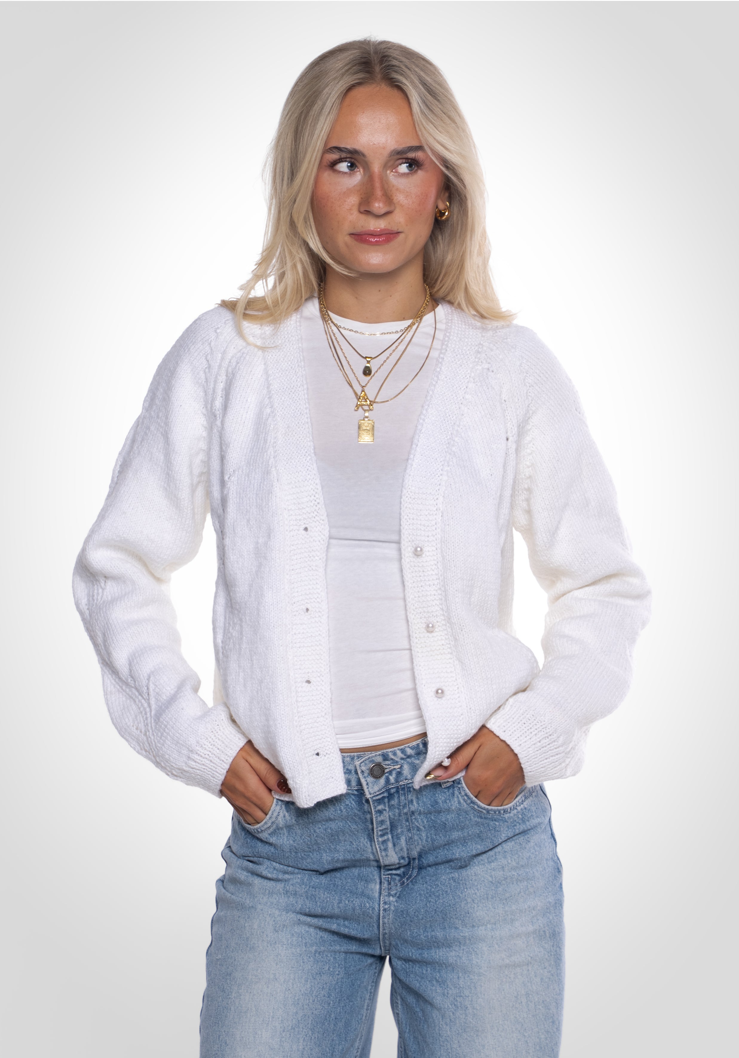 Handcrafted Knit Jacket - White