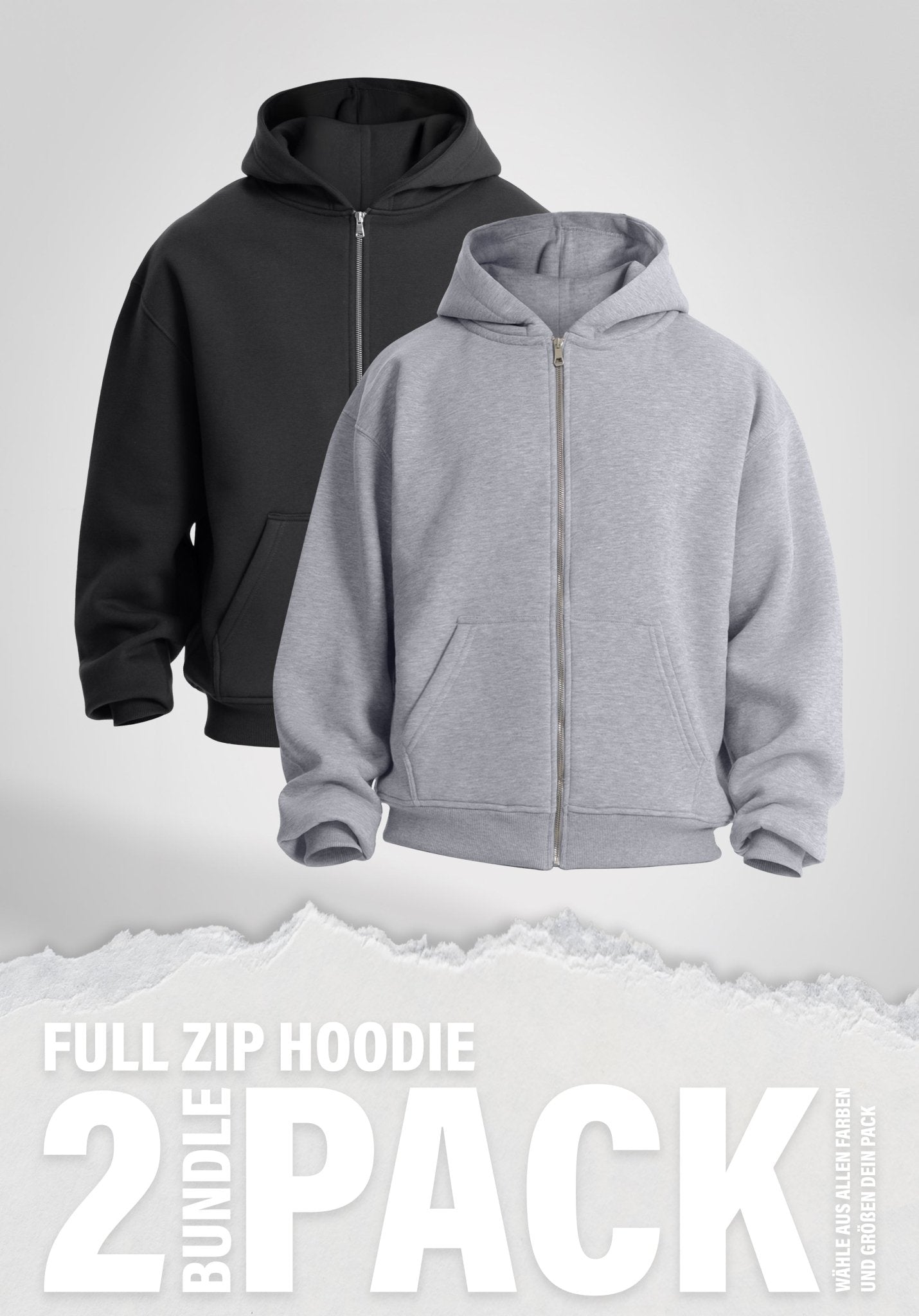 Full Zip Hoodie Double Pack () – Custom Bundle von Straight Outta Cotton