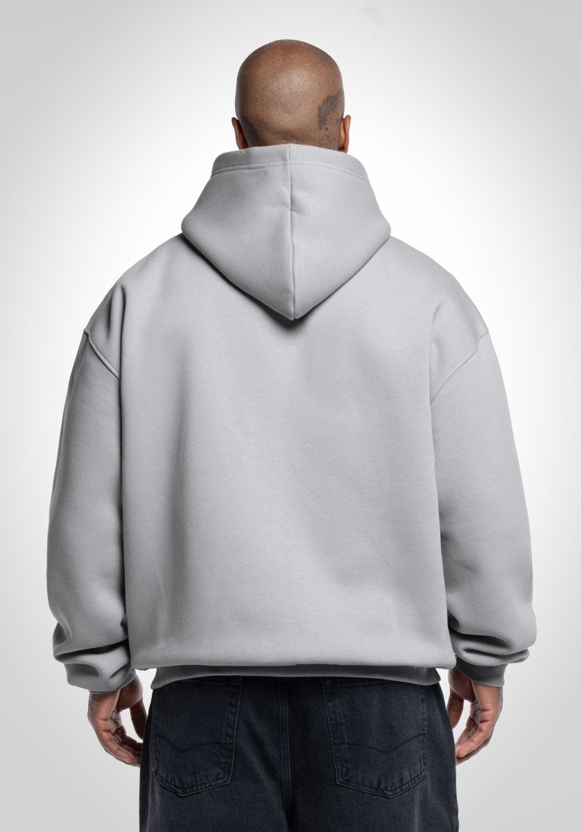 Full Zip Oversize Hoodie - Light Grey (Grau) – Hoodies von Straight Outta Cotton
