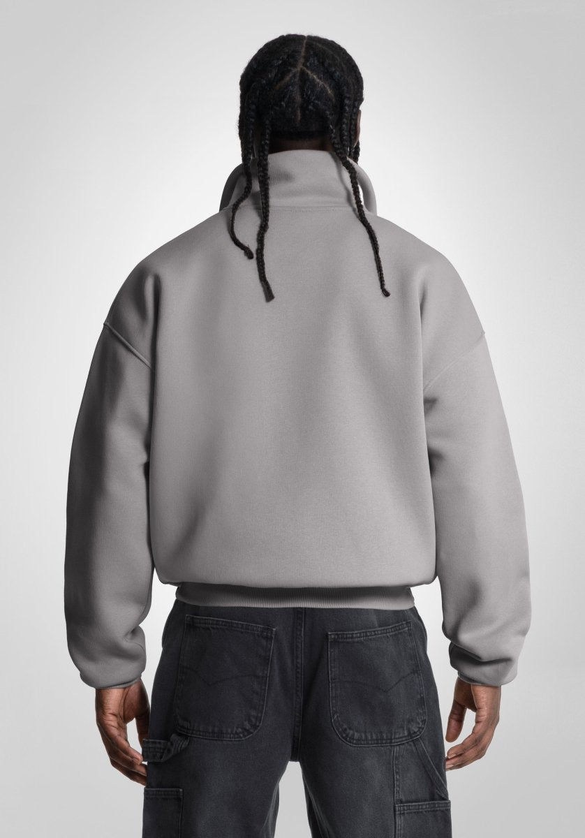 Half Zip - Cool Grey (Grau) – Hoodies von Straight Outta Cotton