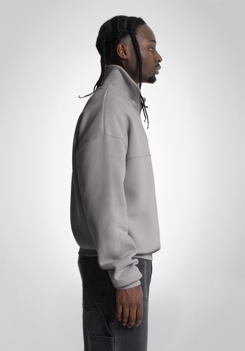 Half Zip - Cool Grey (Grau) – Hoodies von Straight Outta Cotton