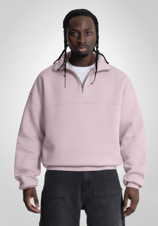 Half Zip - Pink Puff (Pink Puff) – Hoodies van Straight Outta Cotton
