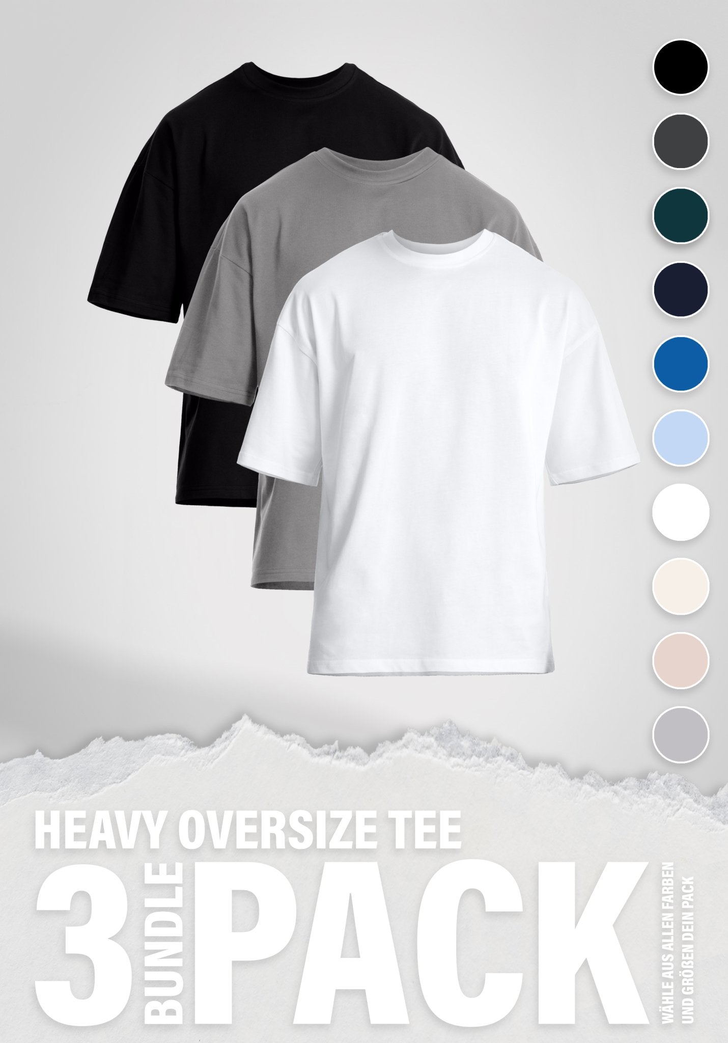 Heavy Oversize Tee 3er Pack () – von Straight Outta Cotton