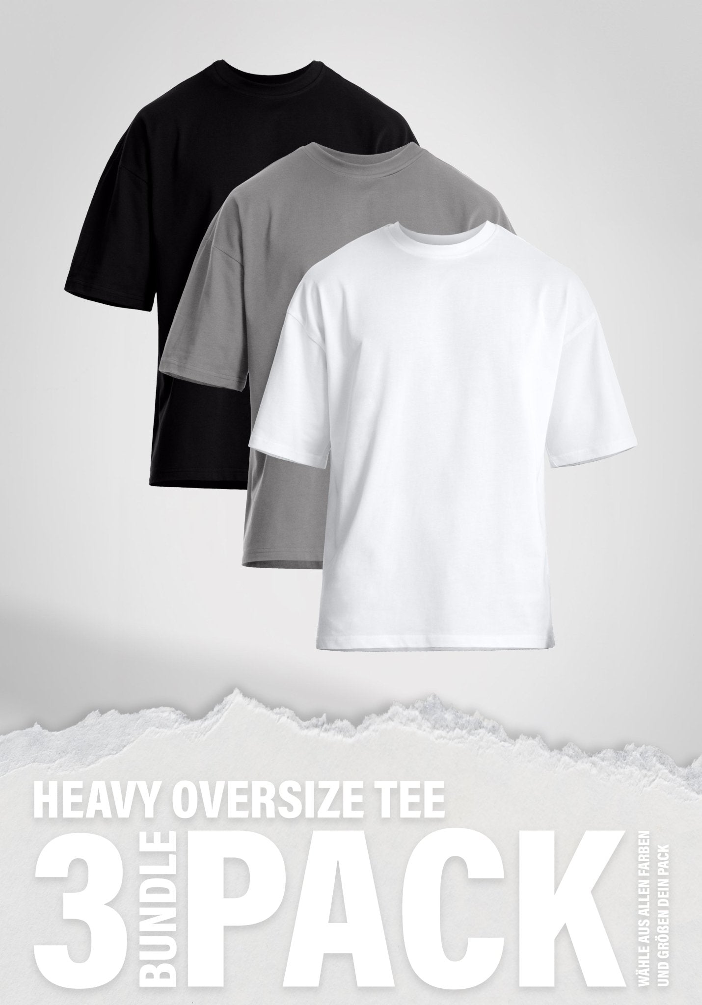 Heavy Oversize Tee 3er Pack () – Custom Bundle von Straight Outta Cotton
