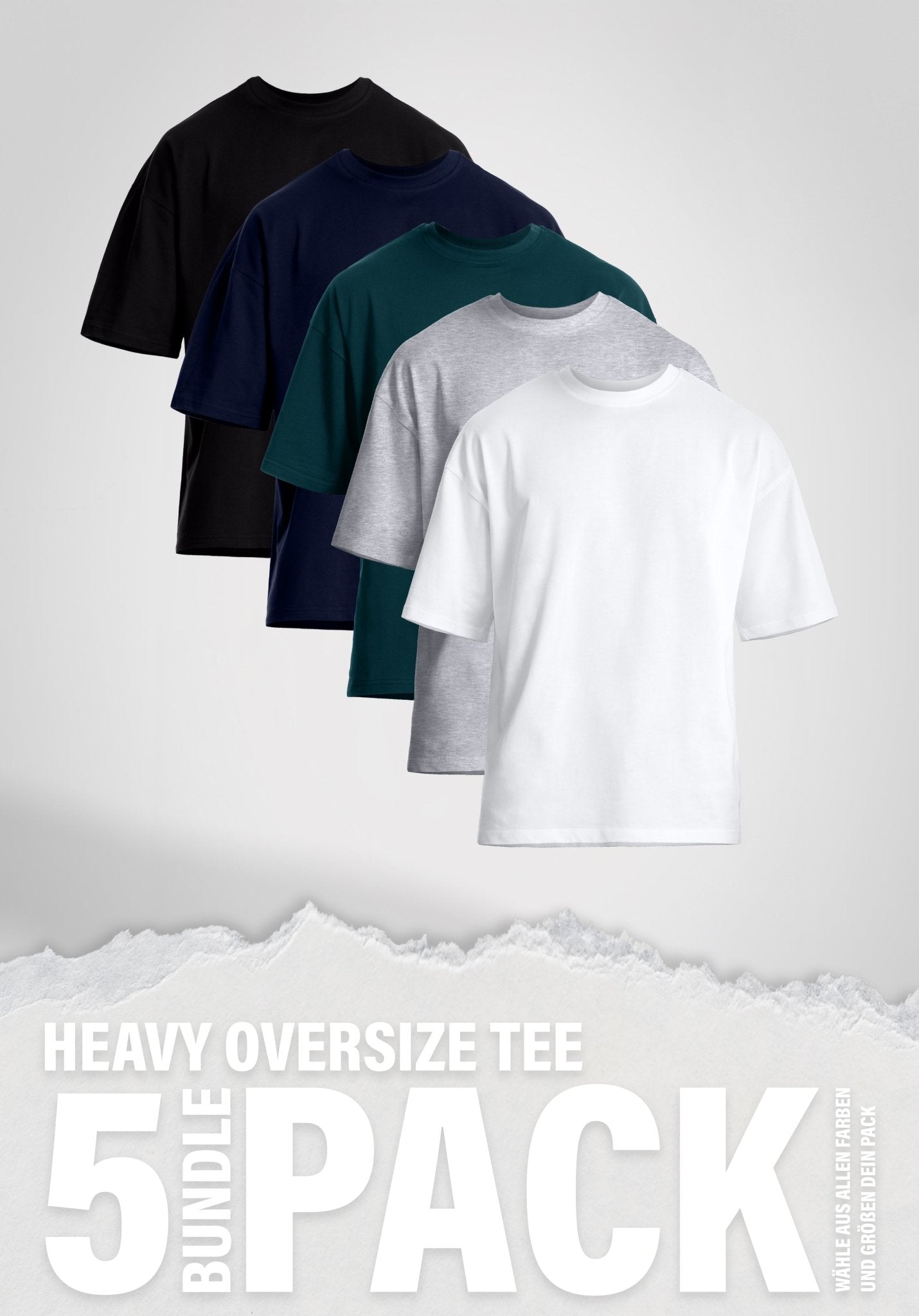 Heavy Oversize Tee 5er Pack () – Custom Bundle von Straight Outta Cotton