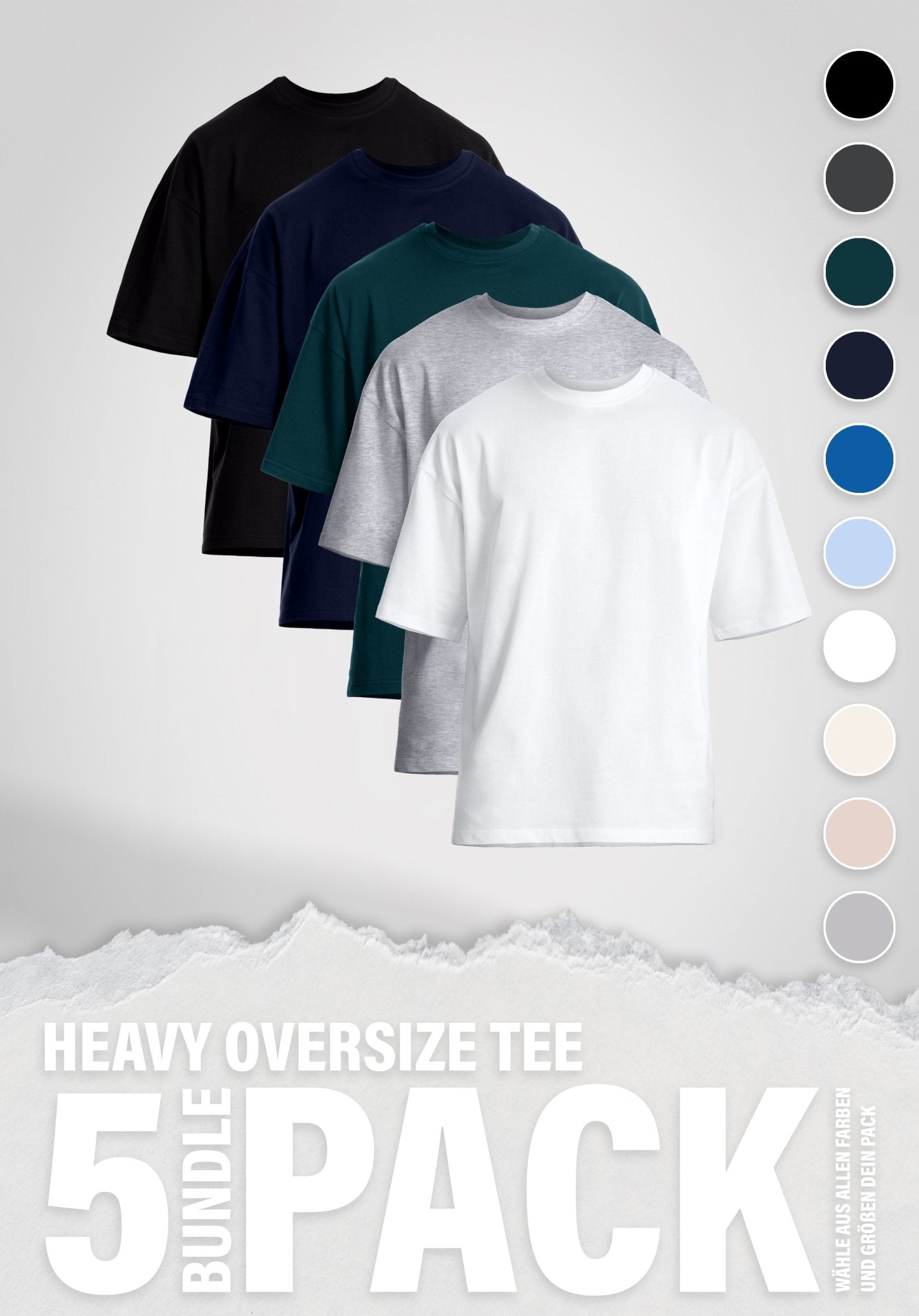 Heavy Oversize Tee 5er Pack () – von Straight Outta Cotton